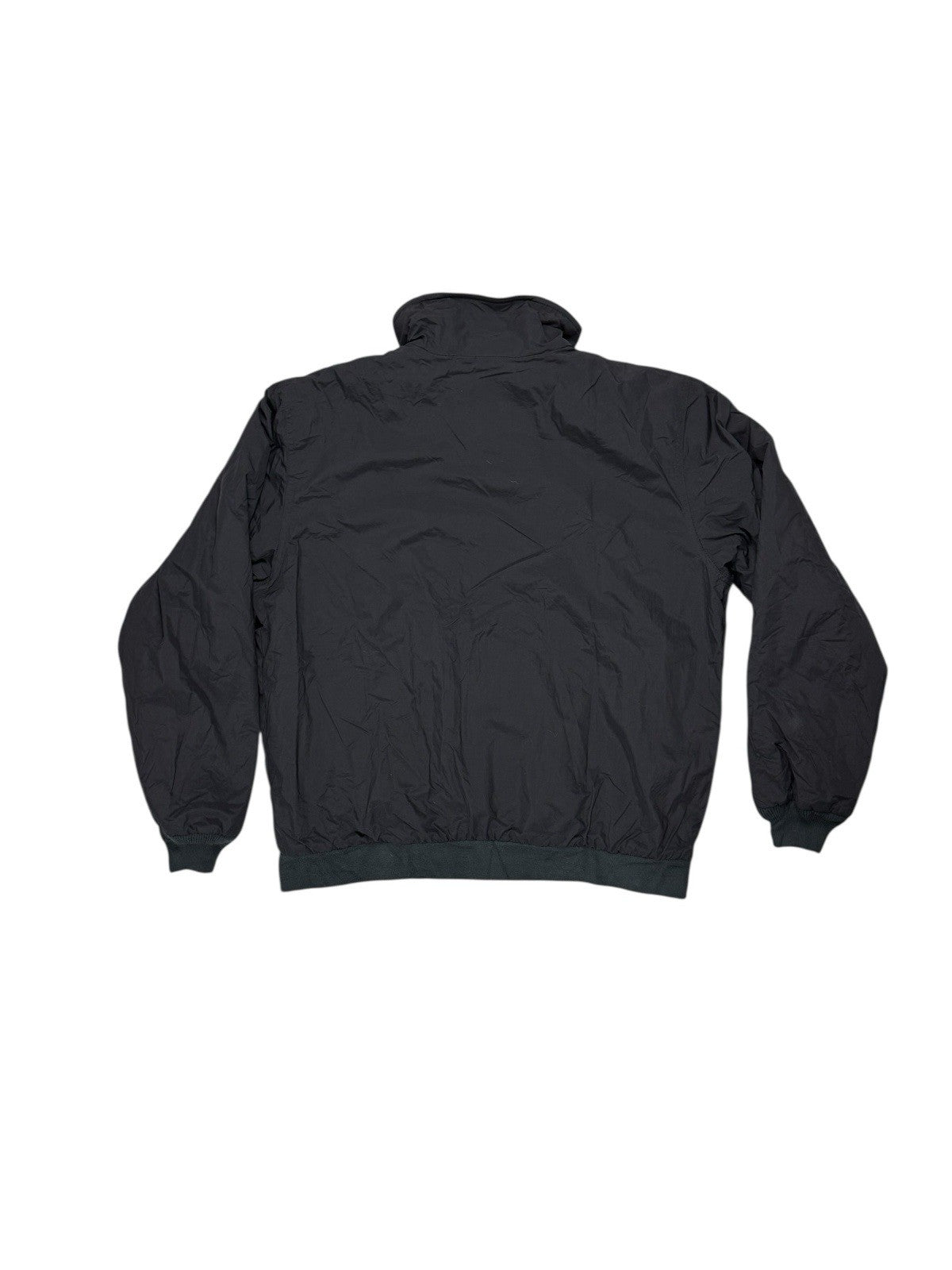 LL Bean Black Zip Fleece Lined Jacket Large