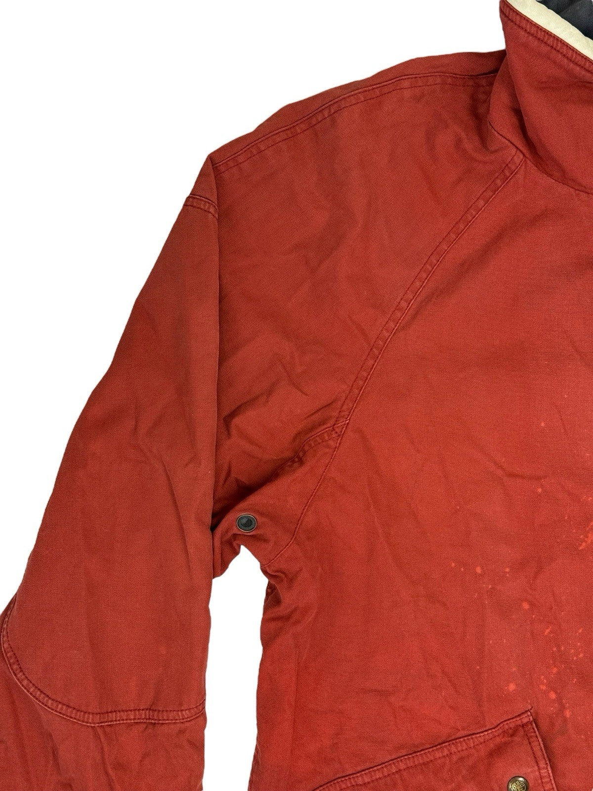 Timberland Retro Orange Weathergear Zip Heavyweight Jacket Medium