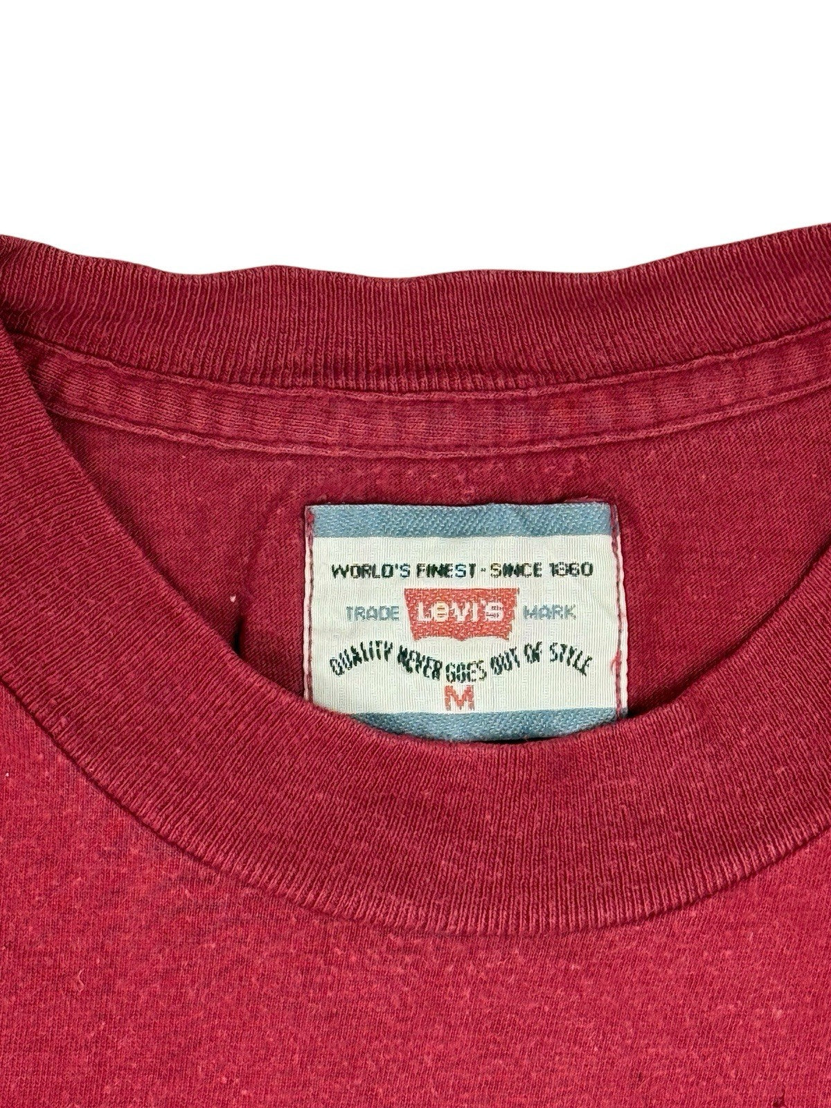 Levi's Red Retro Script Embroidered Logo Top Medium