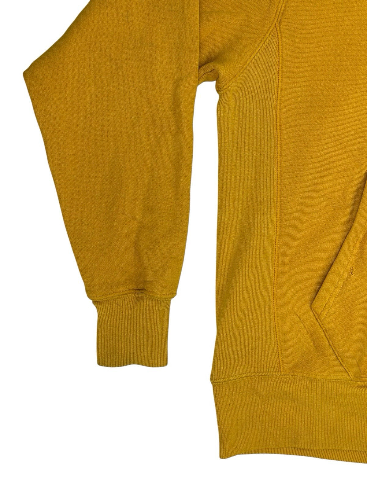 Champion Yellow Reverse Weave Heavyweight Hoodie Medium