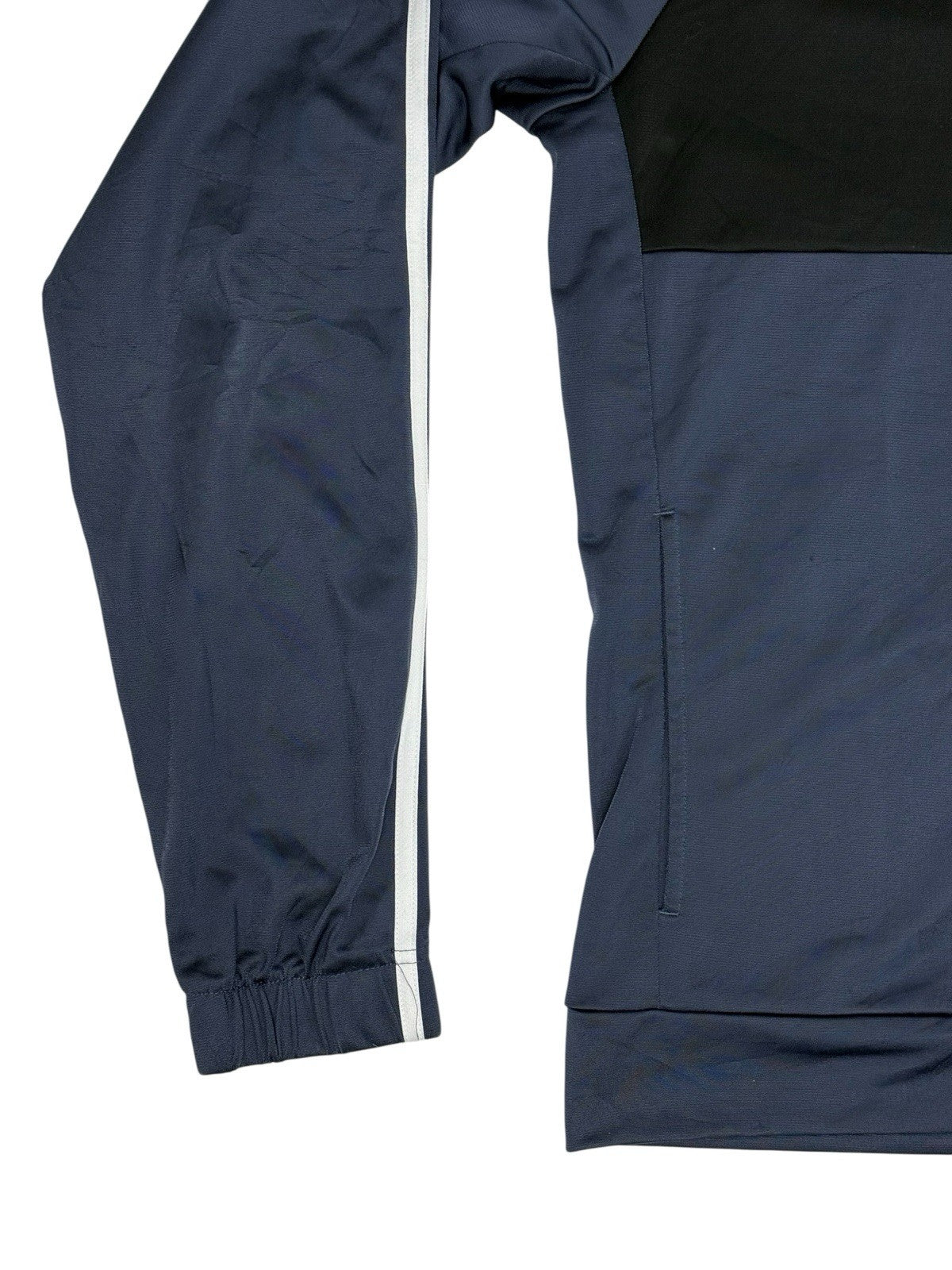 Adidas Blue Polyester Zip Track Jacket Large