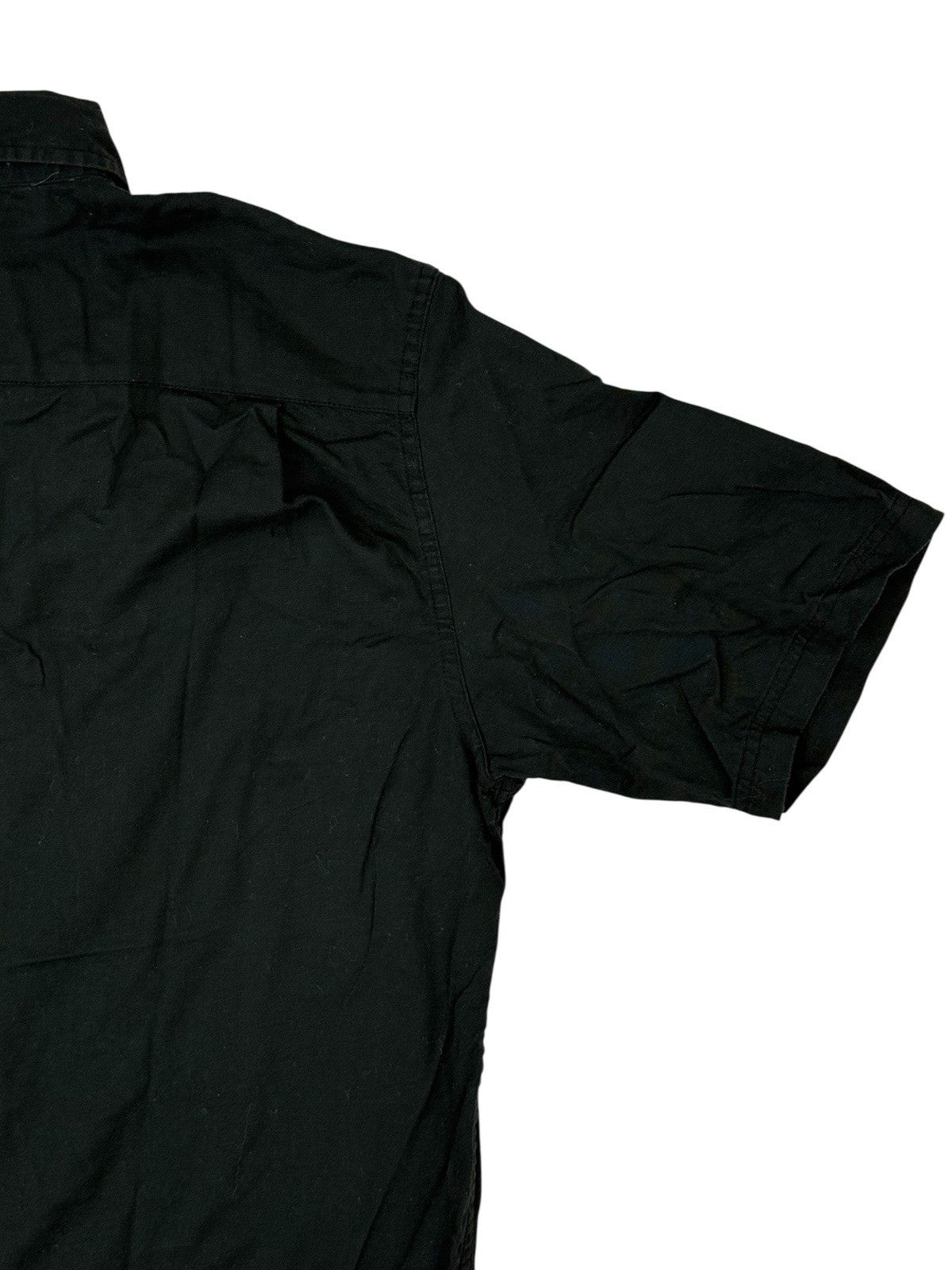 Wrangler Black Flex Comfort Short Sleeve Collared Shirt Medium