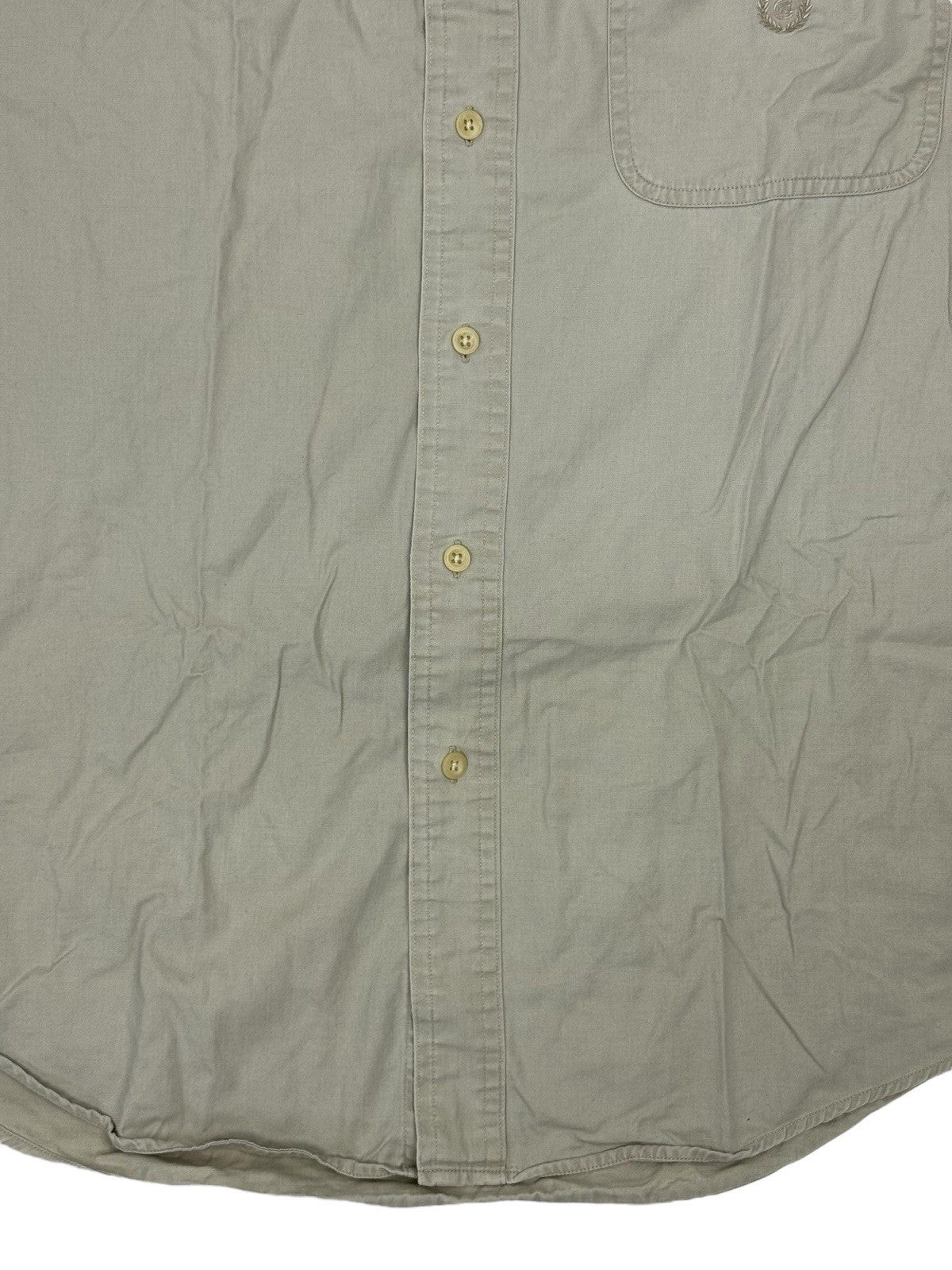 Chaps Ralph Lauren Retro Beige Cotton Shirt Medium
