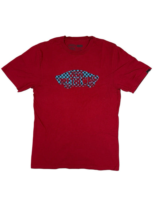 Vans Red Off The Wall Printed Top Boys XL