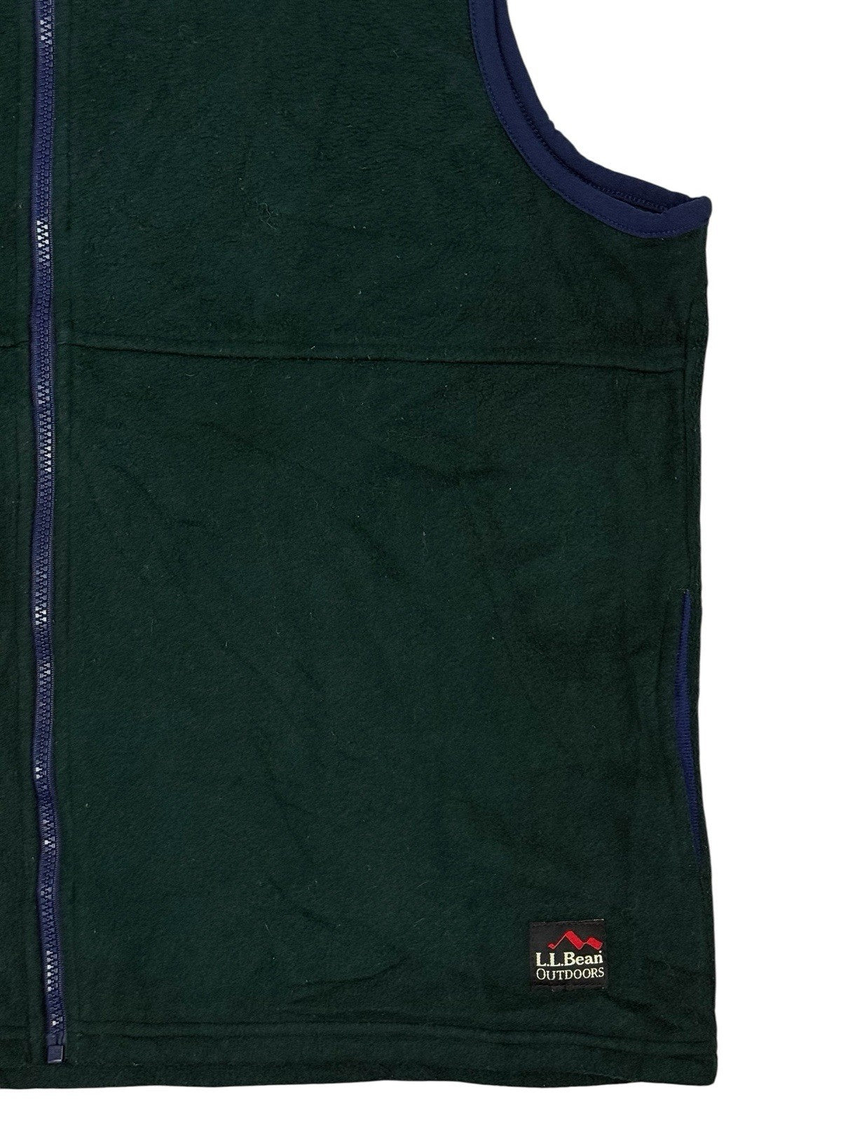 LL Bean Green Micro Pile Fleece Gillet Bodywarmer XL