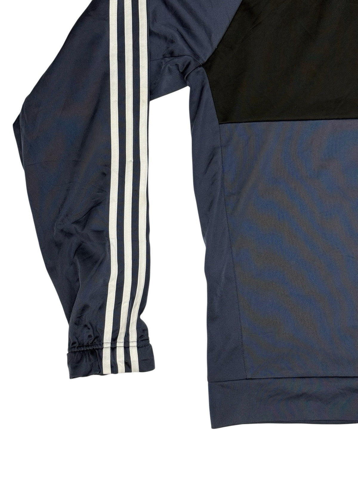 Adidas Blue Polyester Zip Track Jacket Large