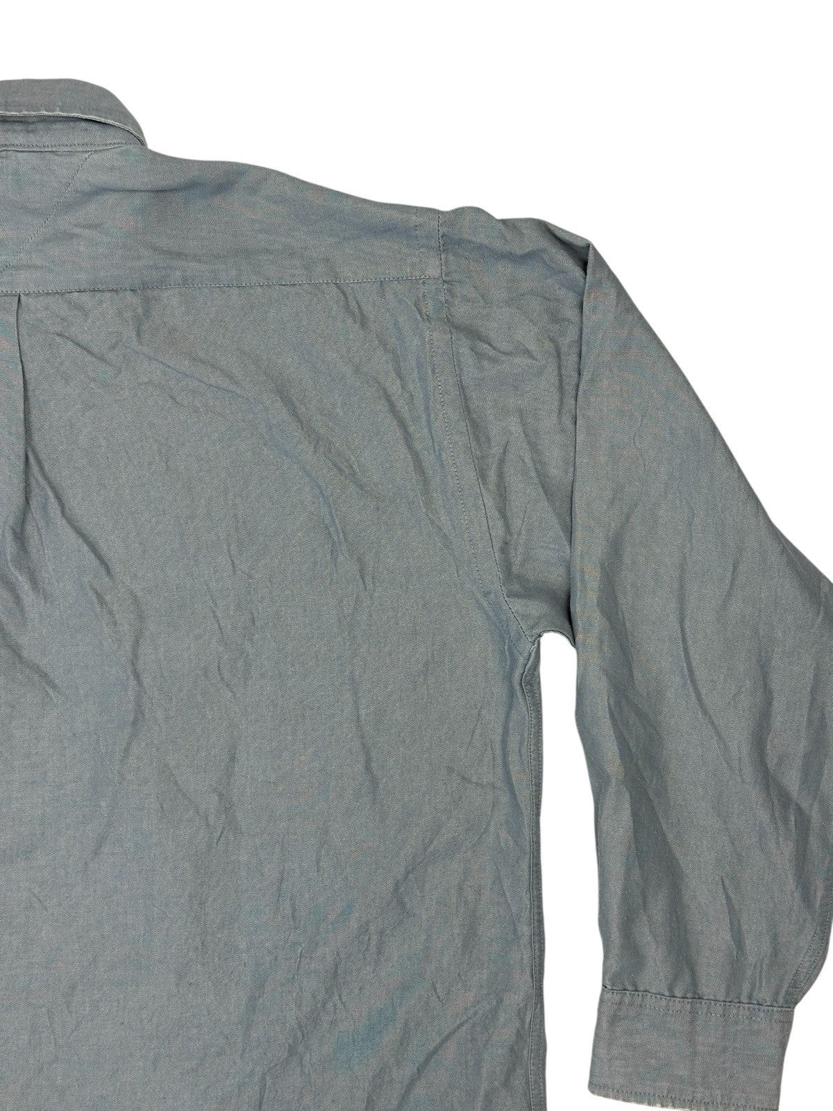 Tommy Hilfiger Retro Blue Collared Shirt Large