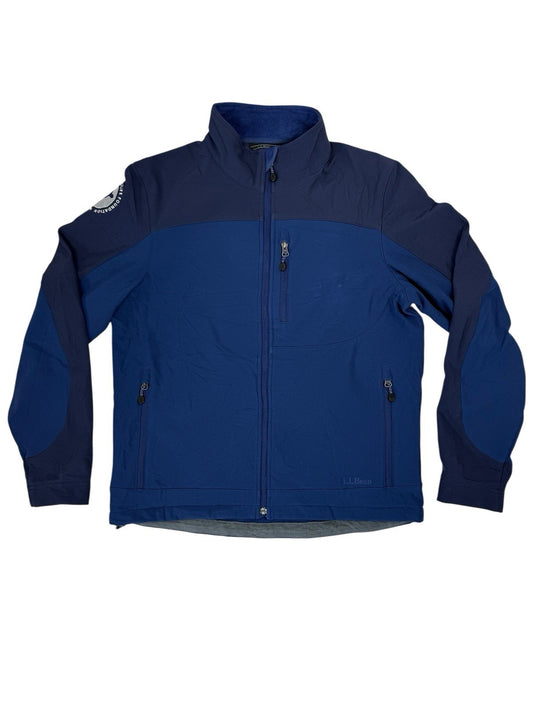 LL Bean Blue Softshell Fleece Jacket Medium