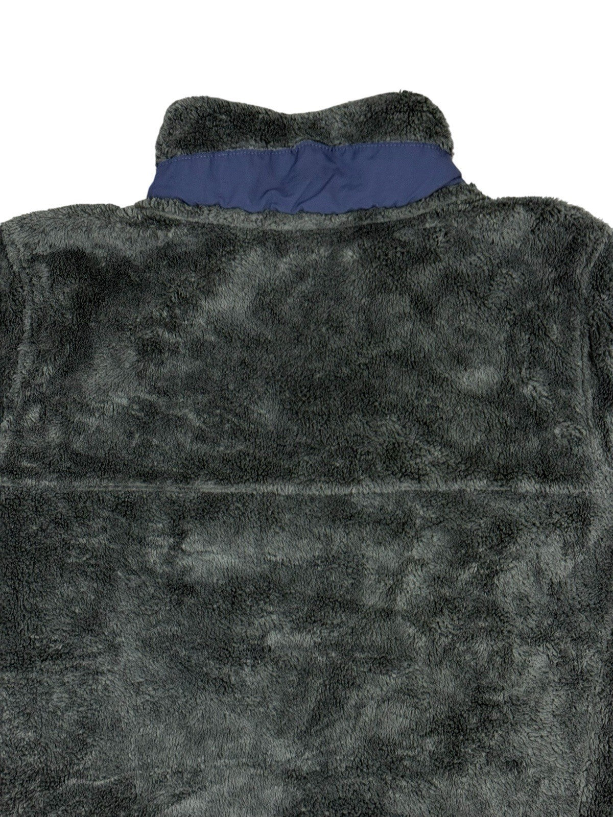 LL Bean Grey Hi-Pile Fleece Snap Jumper Medium