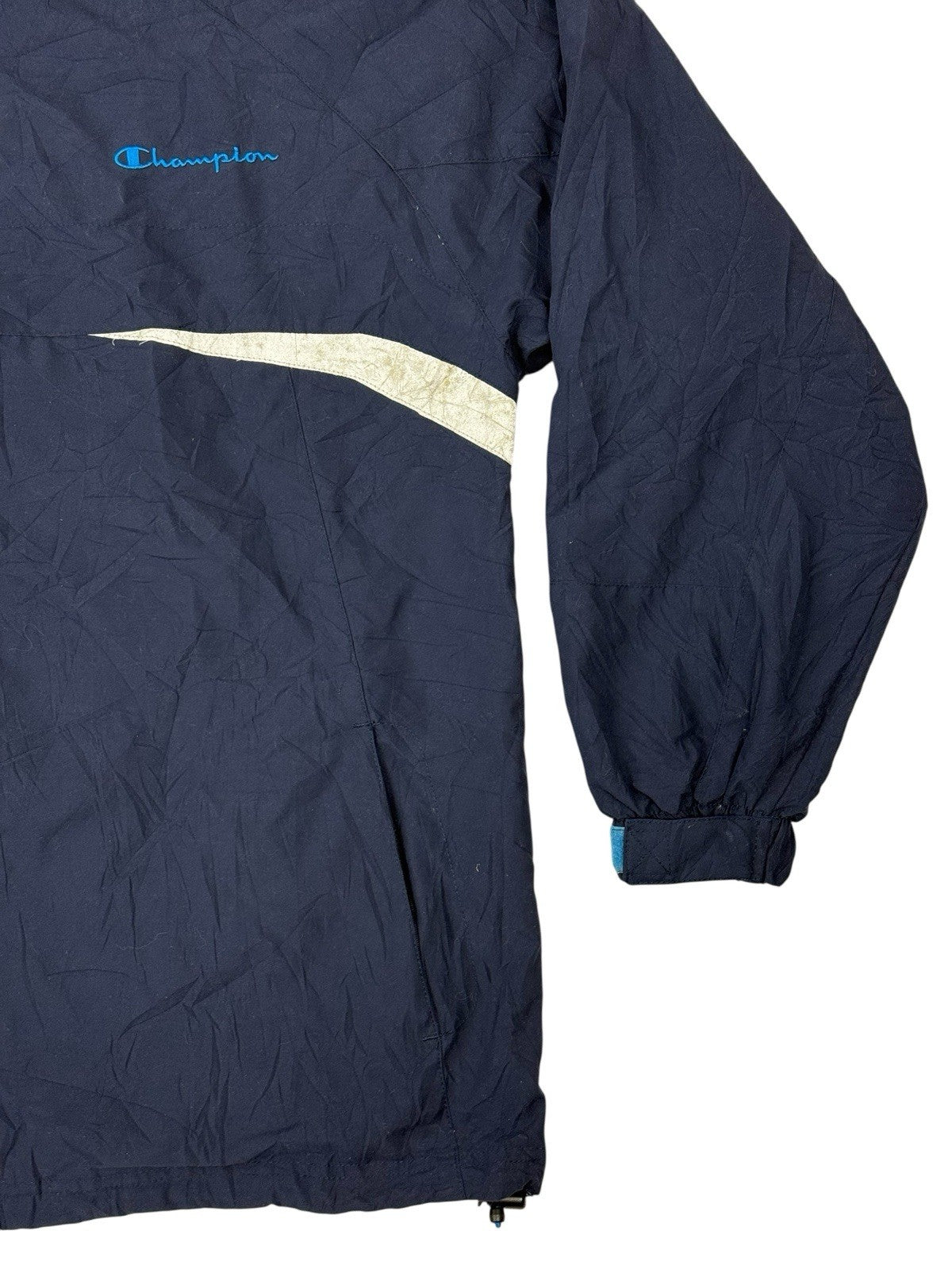Champion Blue Vintage Zip Track Jacket Medium