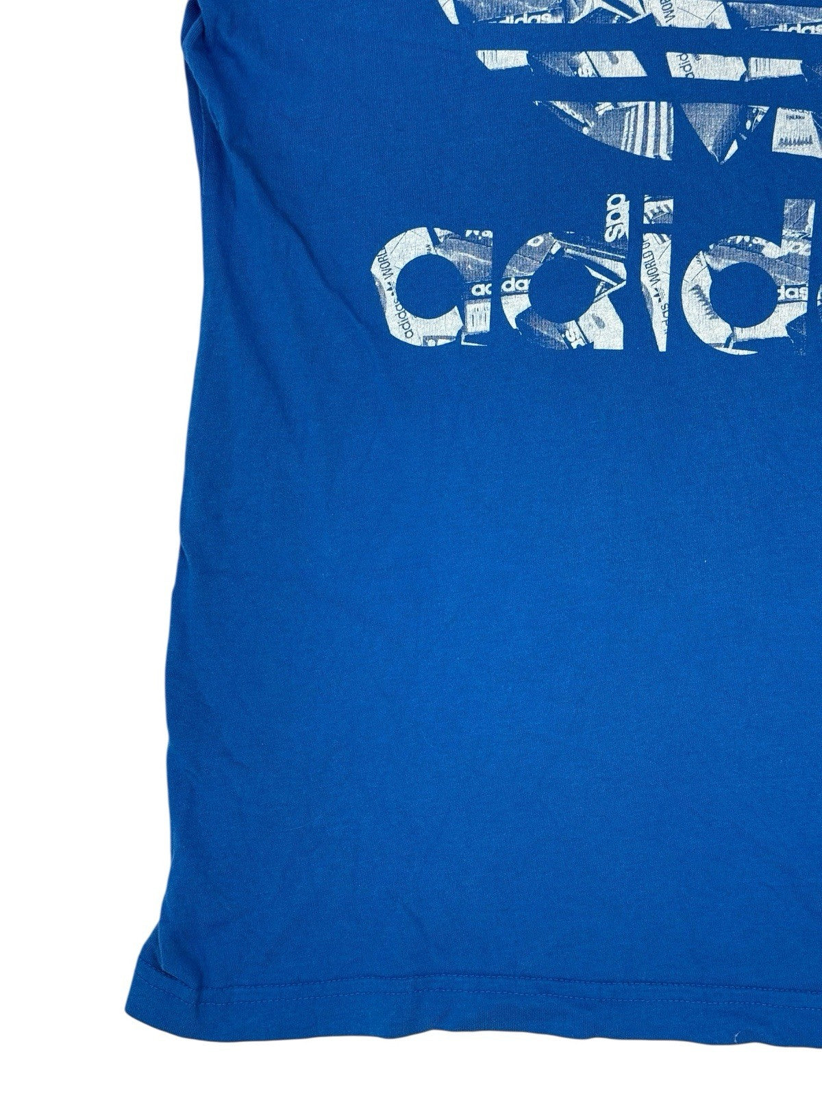 Adidas Blue Trefoil Print Top XS