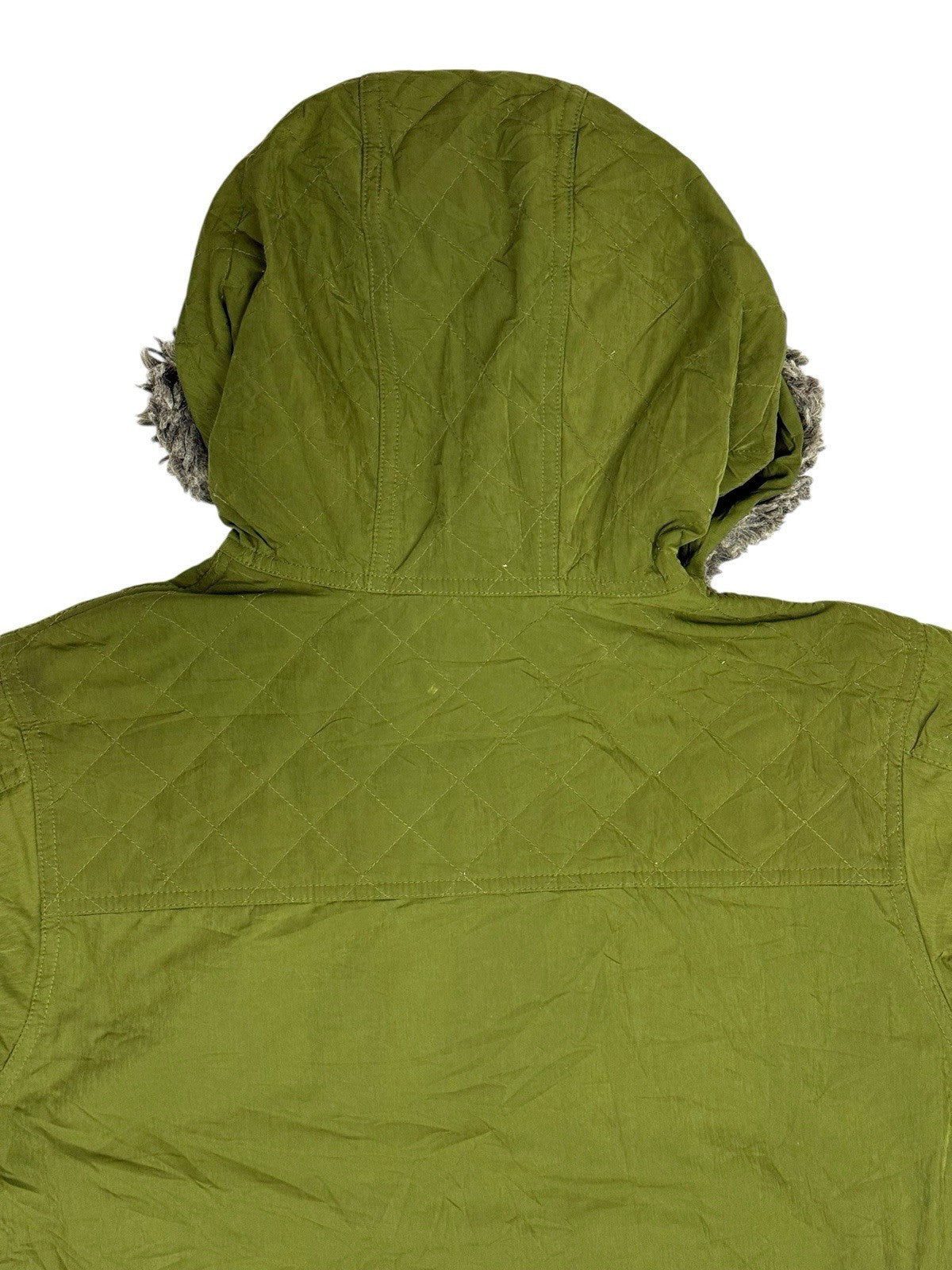 LL Bean Green Vintage Hooded Pullover Jacket Small