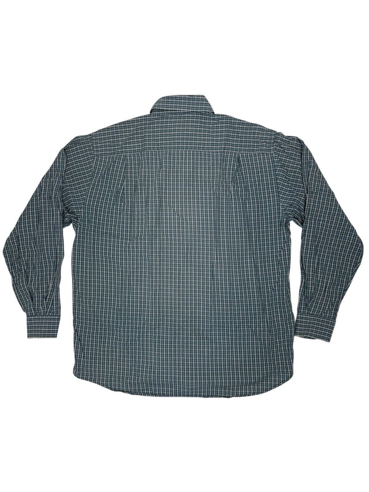 Lacoste Chemise Green Plaid Collared Shirt Large