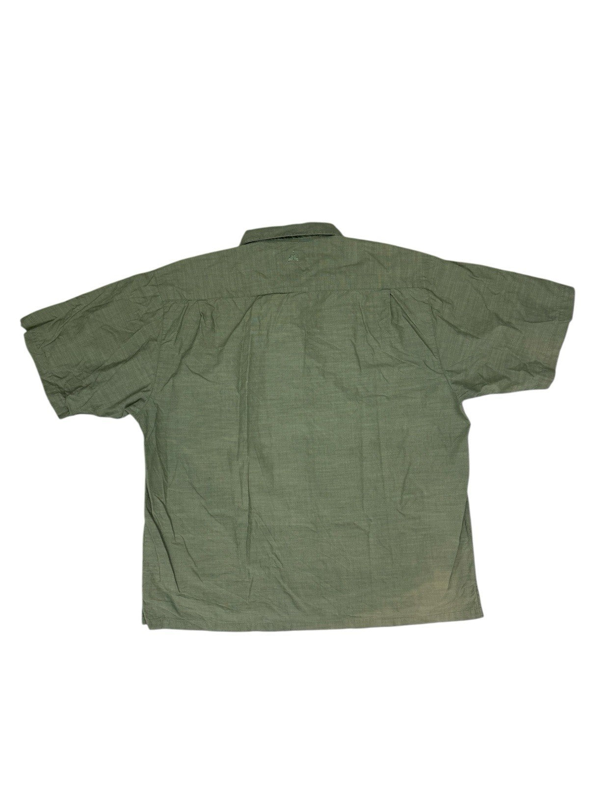 Wrangler Green Short Sleeve Button Up Top XL
