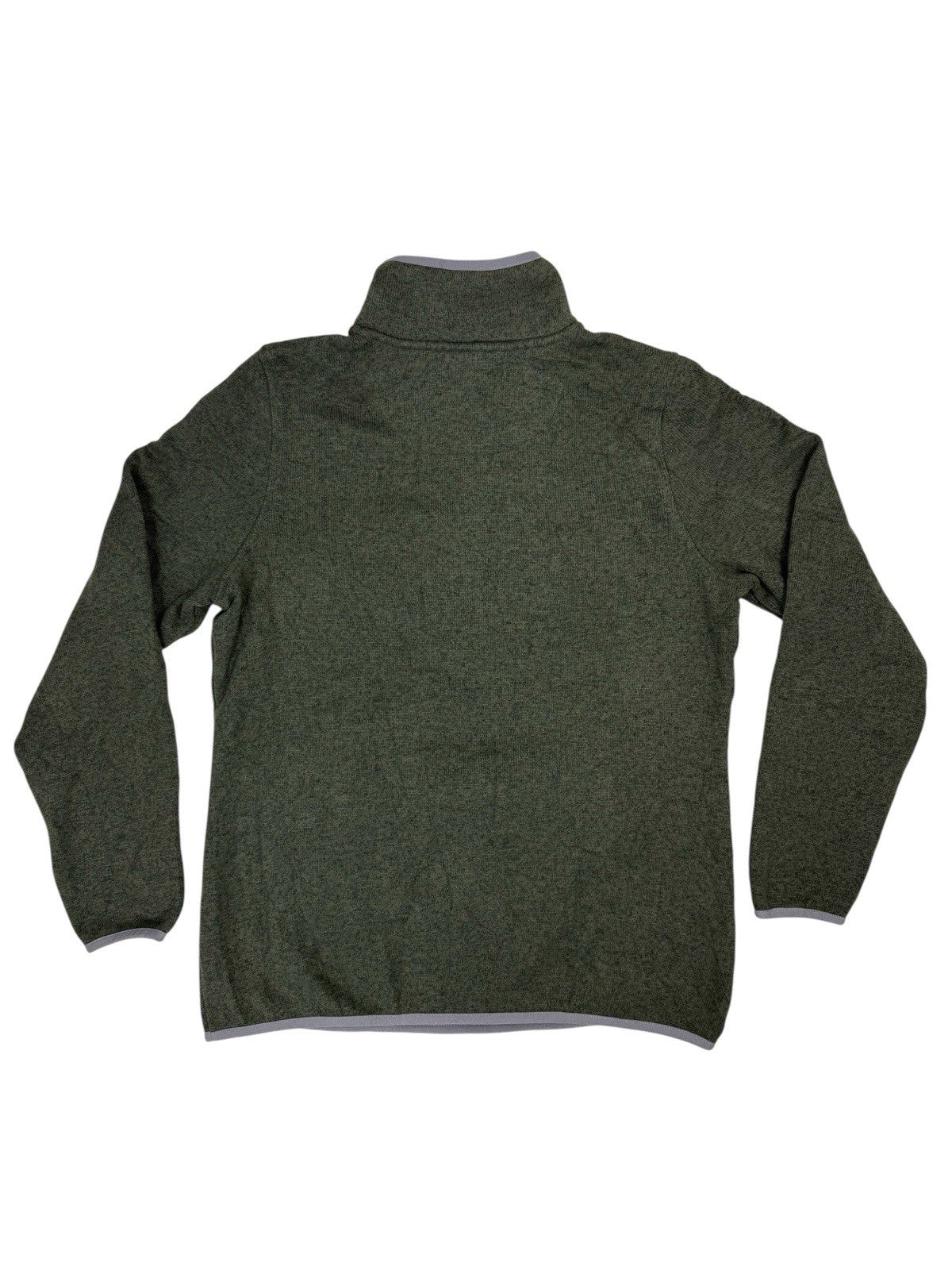 LL Bean Green Fleece Snap Jumper Medium