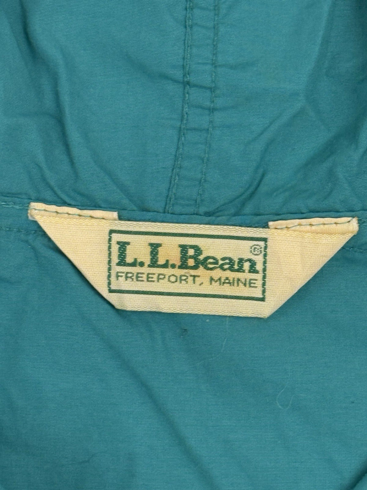 LL Bean Green Retro 1/2 Zip Poncho Medium