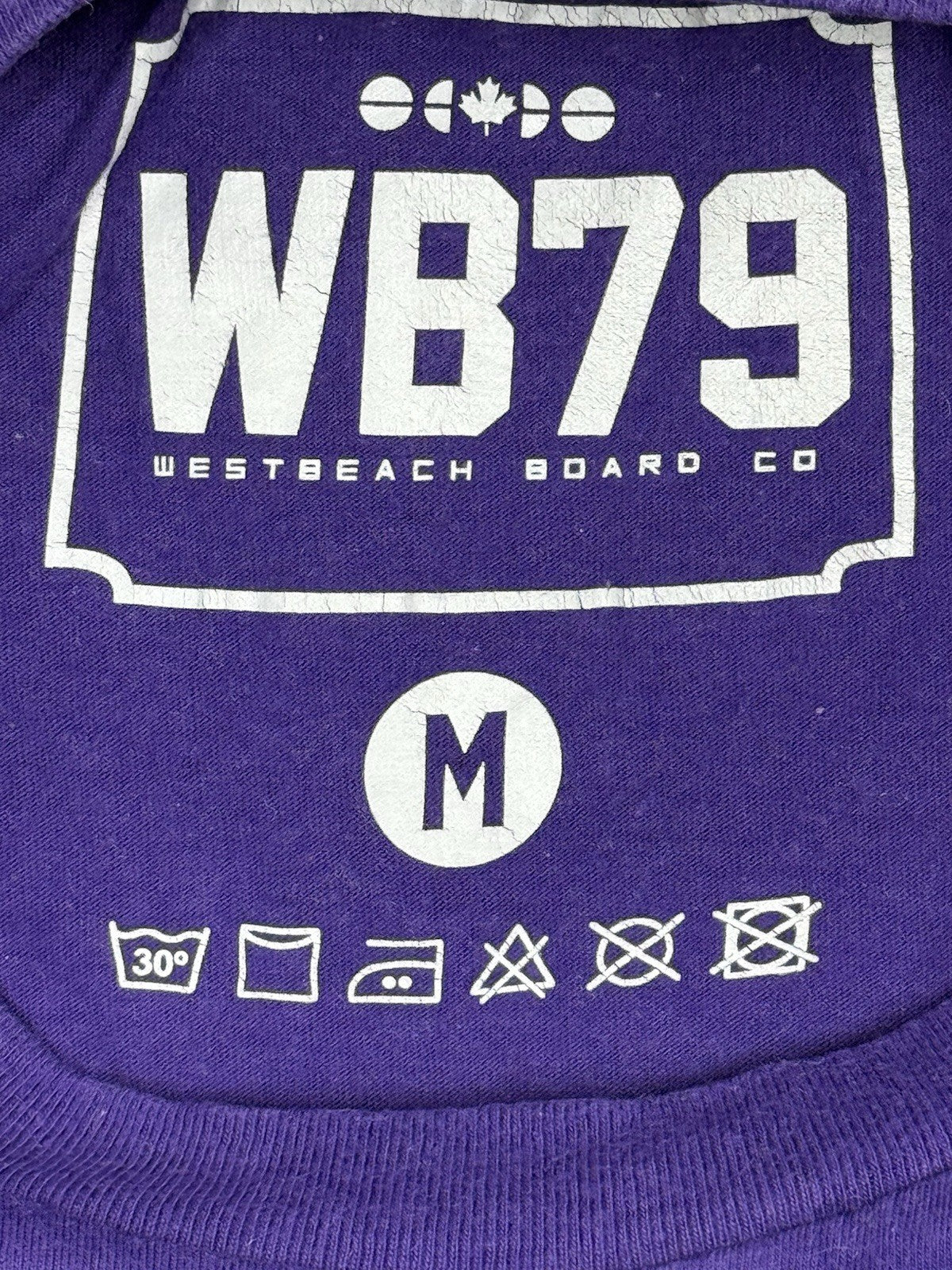Westbeach Purple Printed Logo Top Medium