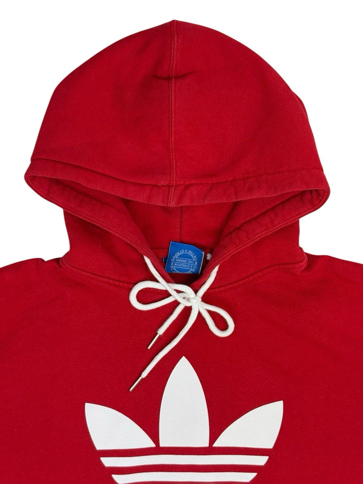 Adidas Red Trefoil Retro Hoodie Large