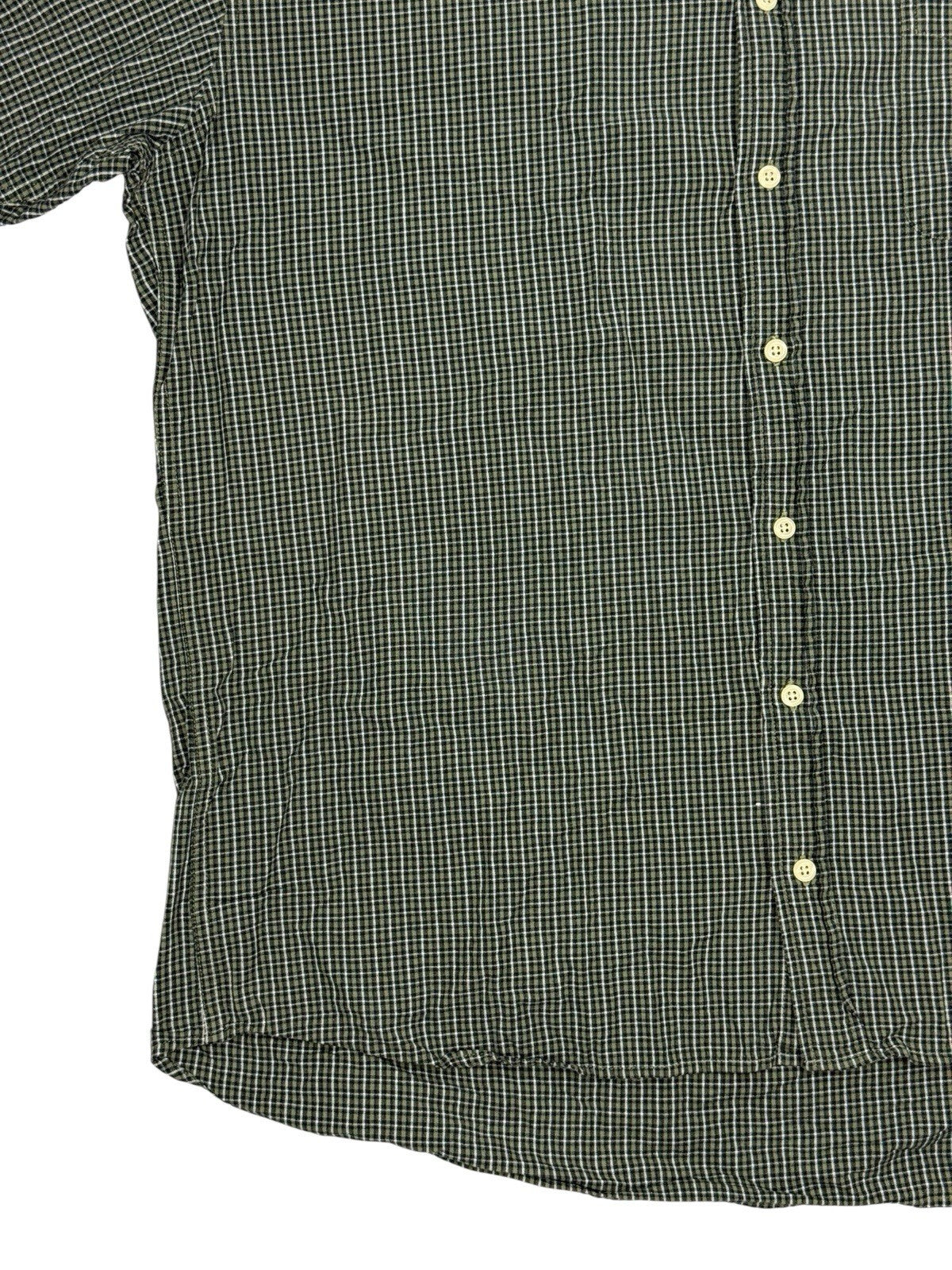 J Crew Green Check Cotton Collared Shirt XL