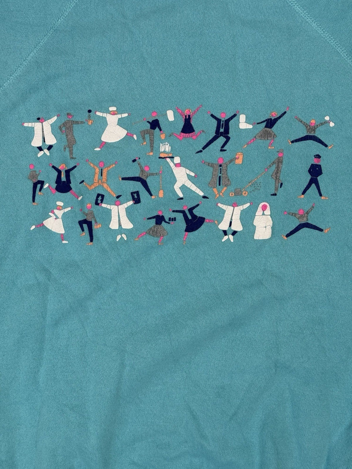 Vintage Blue Mary Hospital Printed LCMH Jumper XL