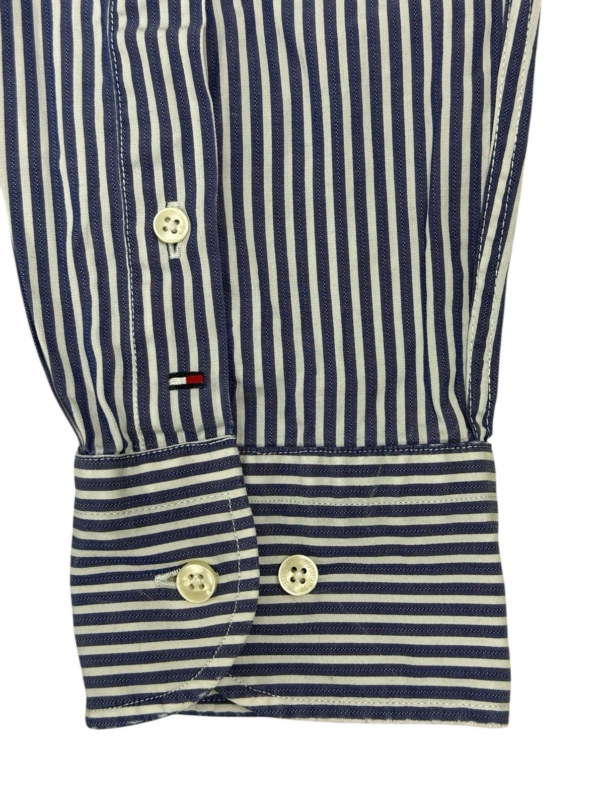 Tommy Hilfiger Blue Striped Shirt 16 Collar