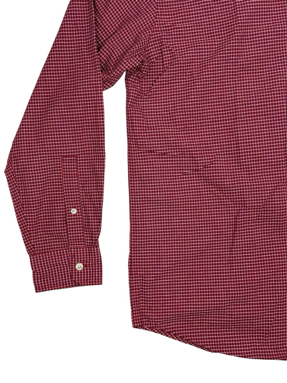 Chaps Red Check Collared Shirt Medium