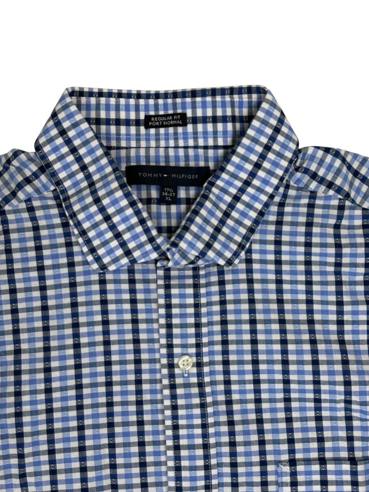 Tommy Hilfiger Blue Check Collared Shirt XL