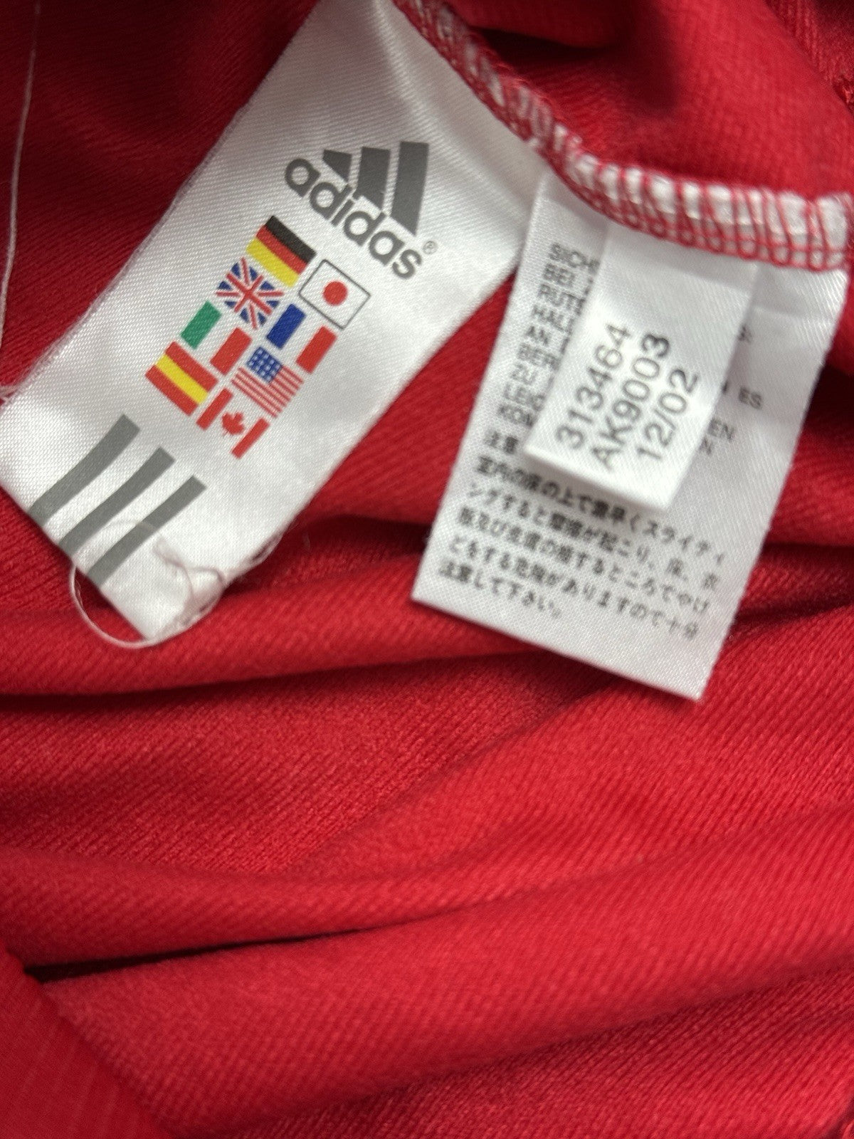 Adidas Retro Red Zip Track Jacket Youth XL