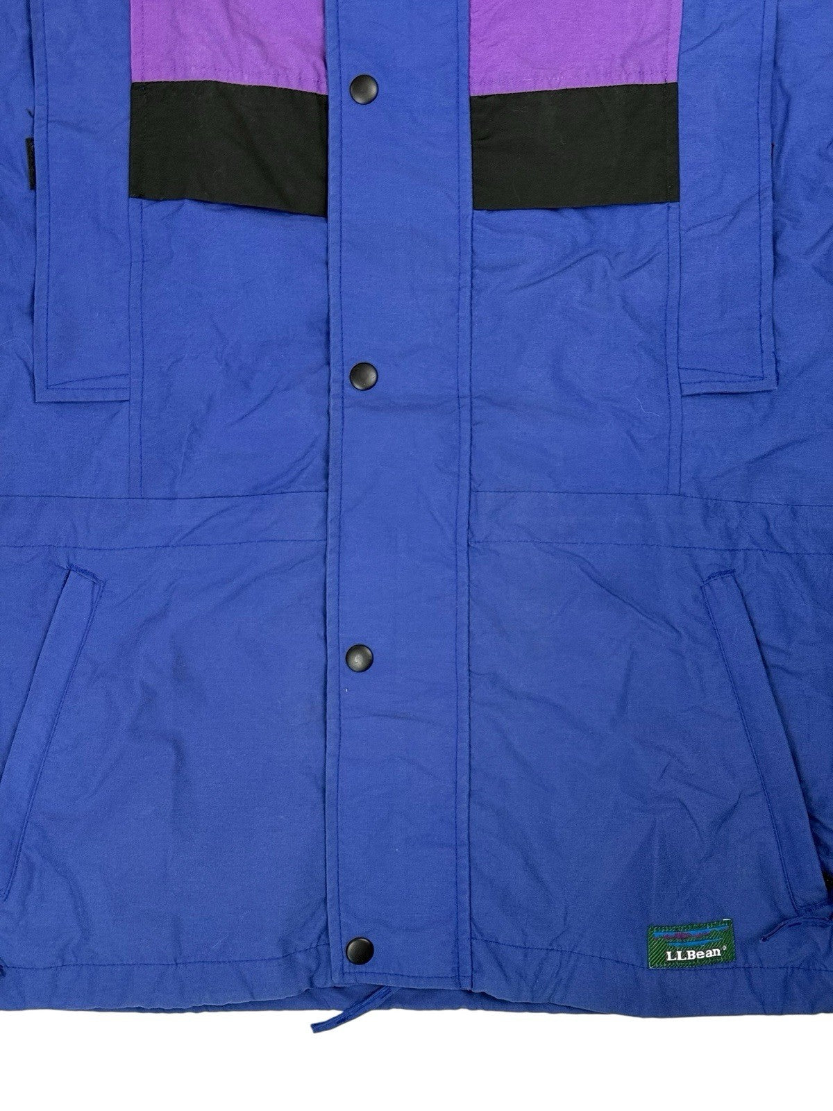 LL Bean Vintage Blue Sunbuster Zip Jacket Medium