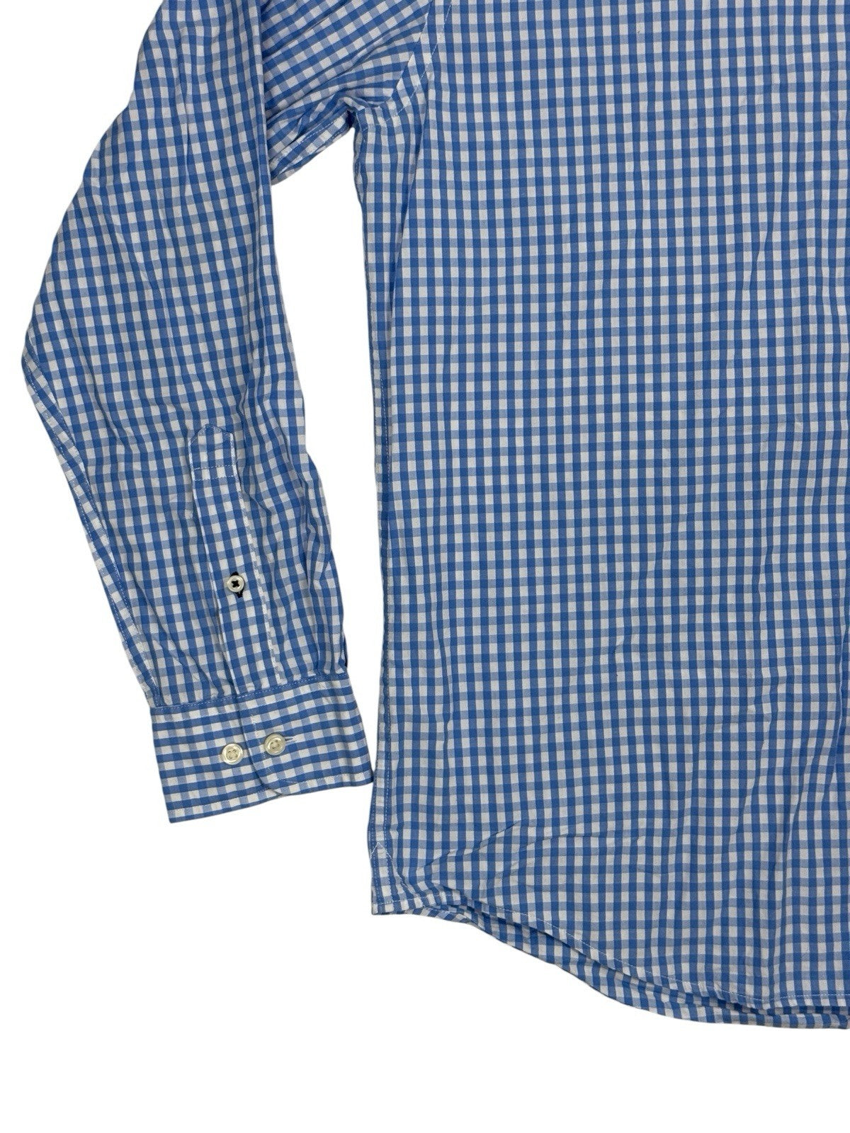 Tommy Hilfiger Blue Check Classic Fit Collared Shirt Large