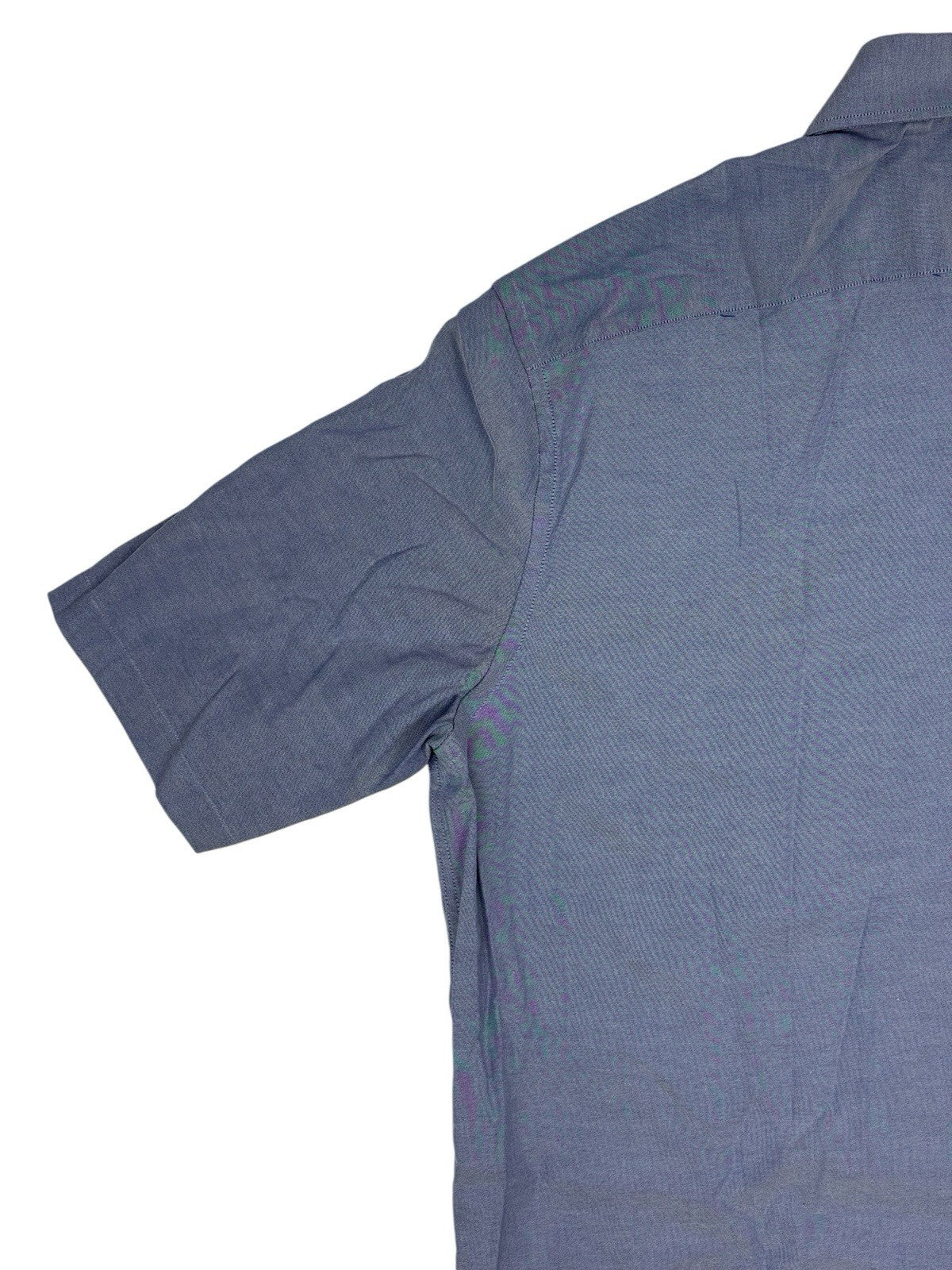 Tommy Hilfiger Blue Regular Fit Short Sleeve Collared Shirt Large