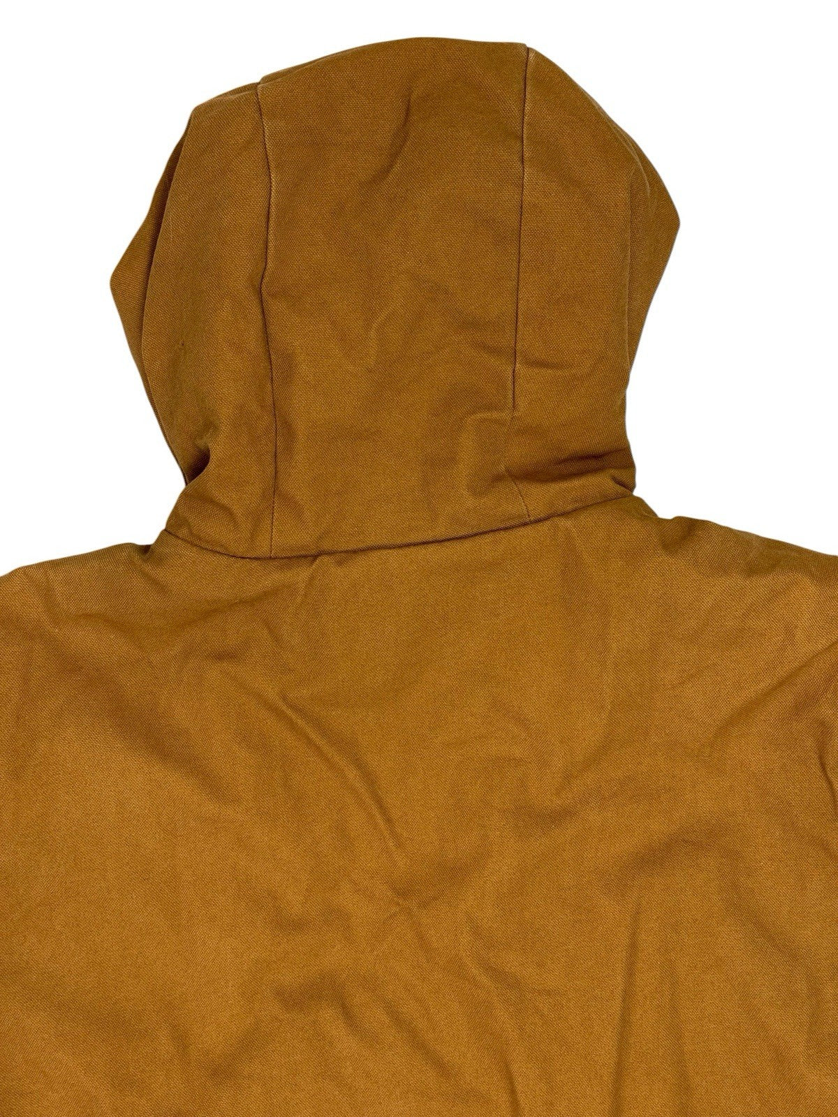 DC Brown Heavyweight Zip Hooded Insulated Denim Long Jacket Medium