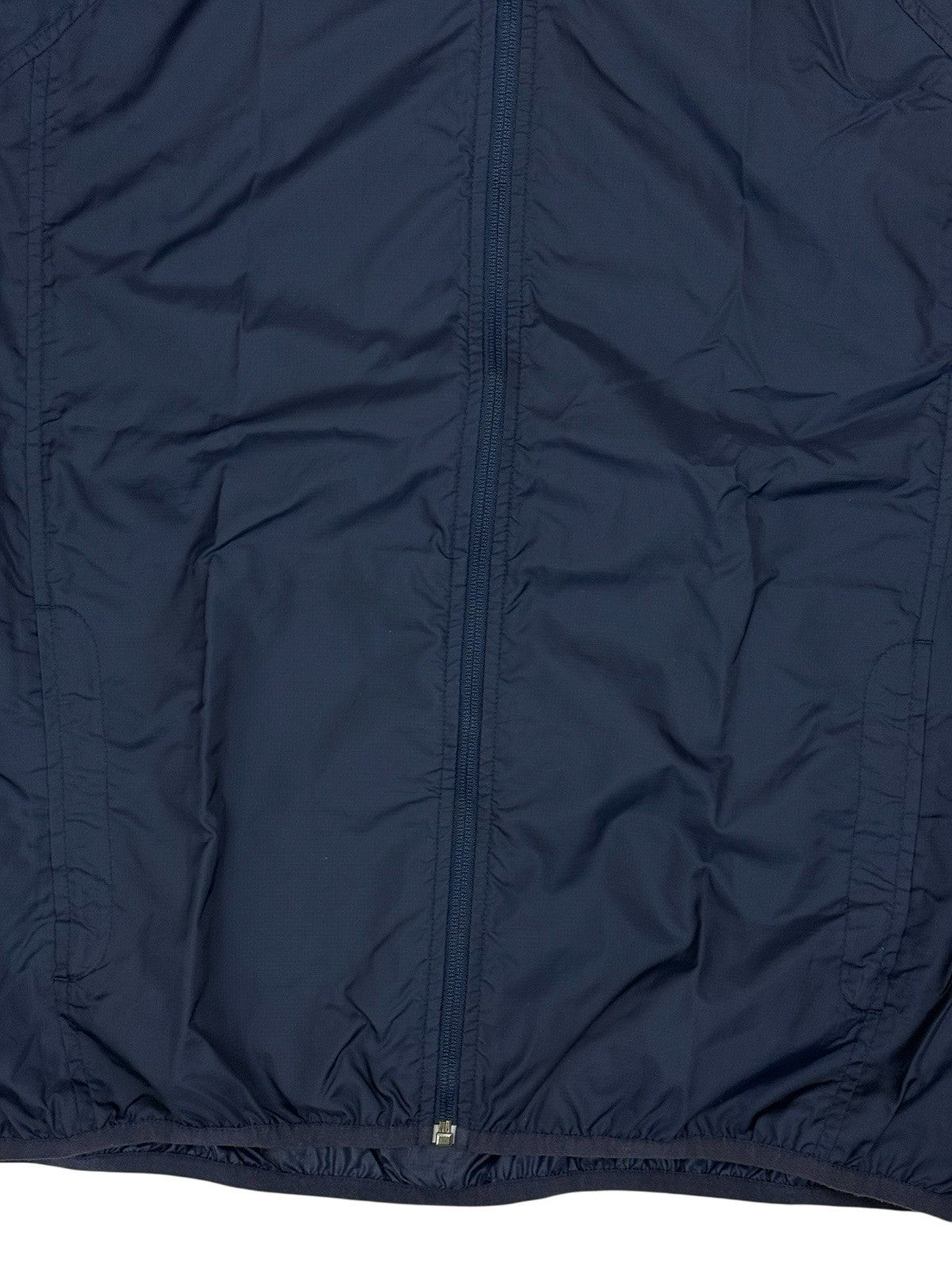 LL Bean Blue Zip Hooded Windbreaker Jacket Large