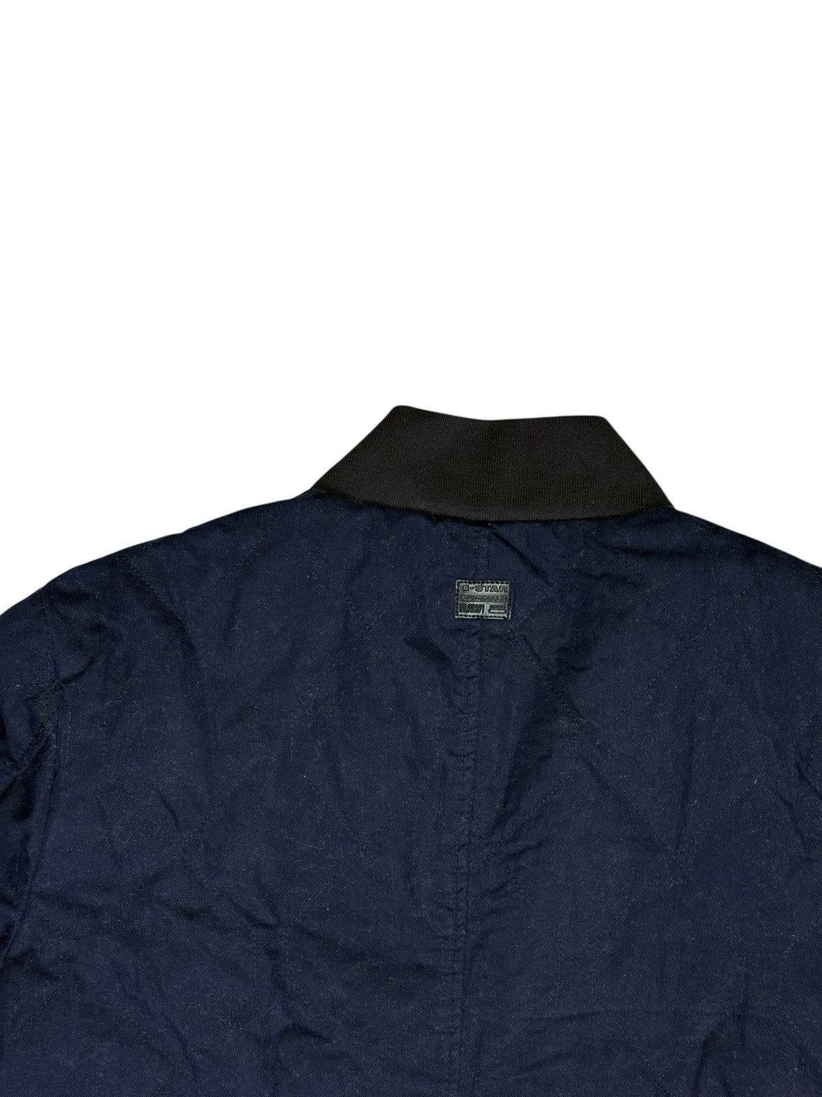 G Start Raw Blue Quilted Zip Bomber Jacket Medium