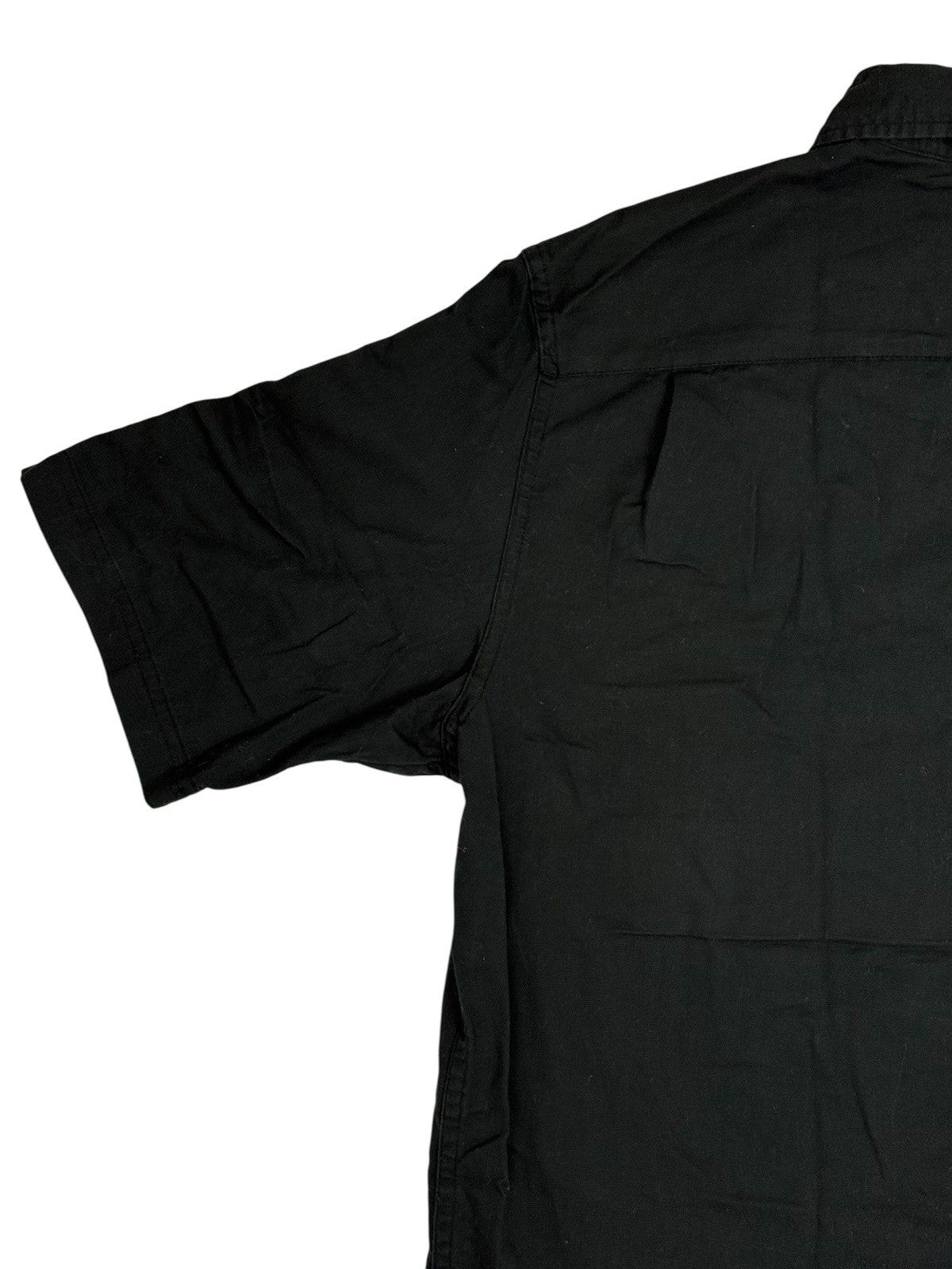 Wrangler Black Flex Comfort Short Sleeve Collared Shirt Medium