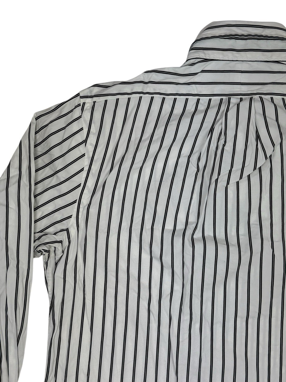 Polo Ralph Lauren White Striped Slim Fit Collared Shirt Large