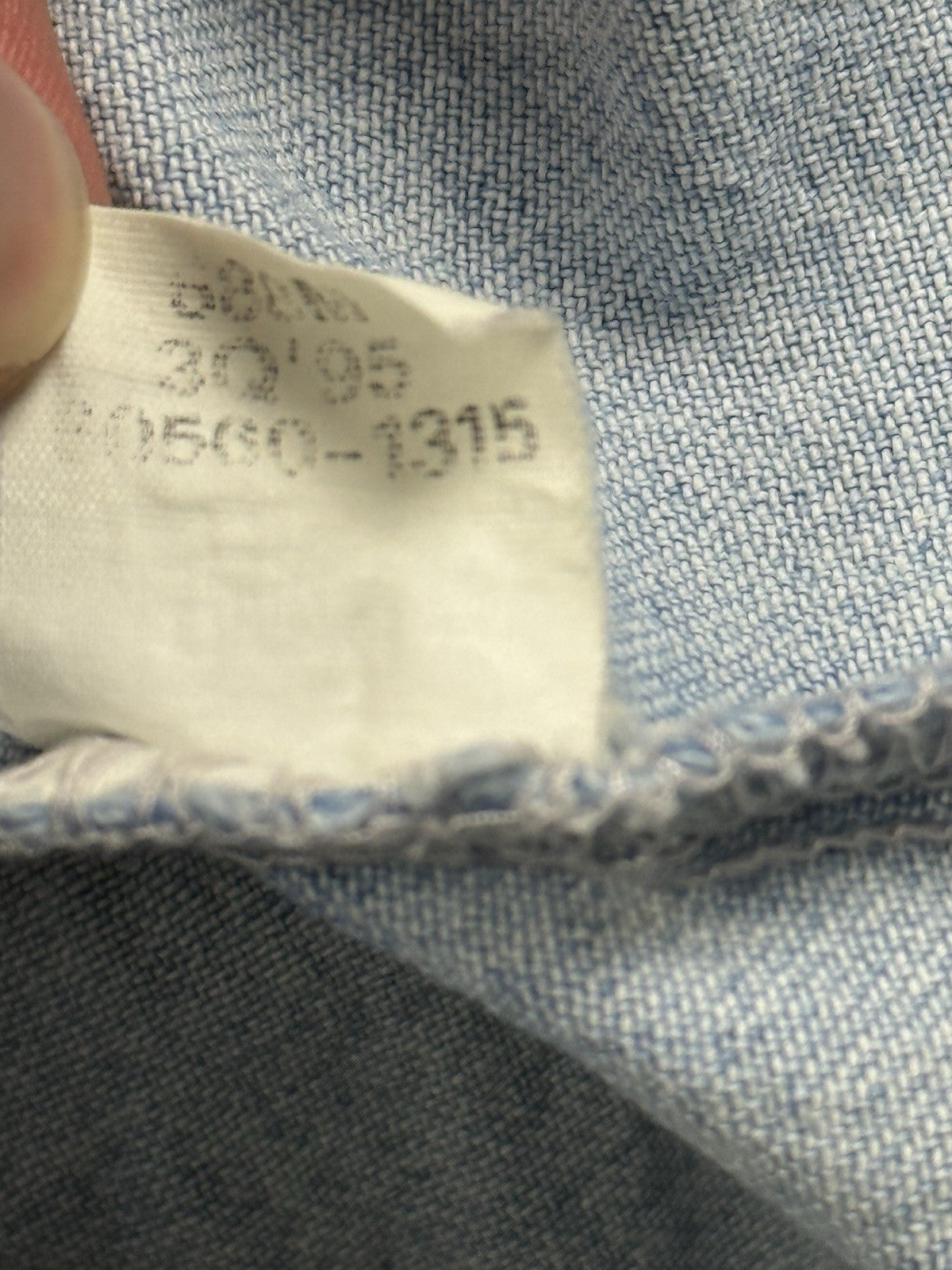 Levi's Red Tab Vtg 90's Blue Embroidered Chambray Teaching Shirt XL
