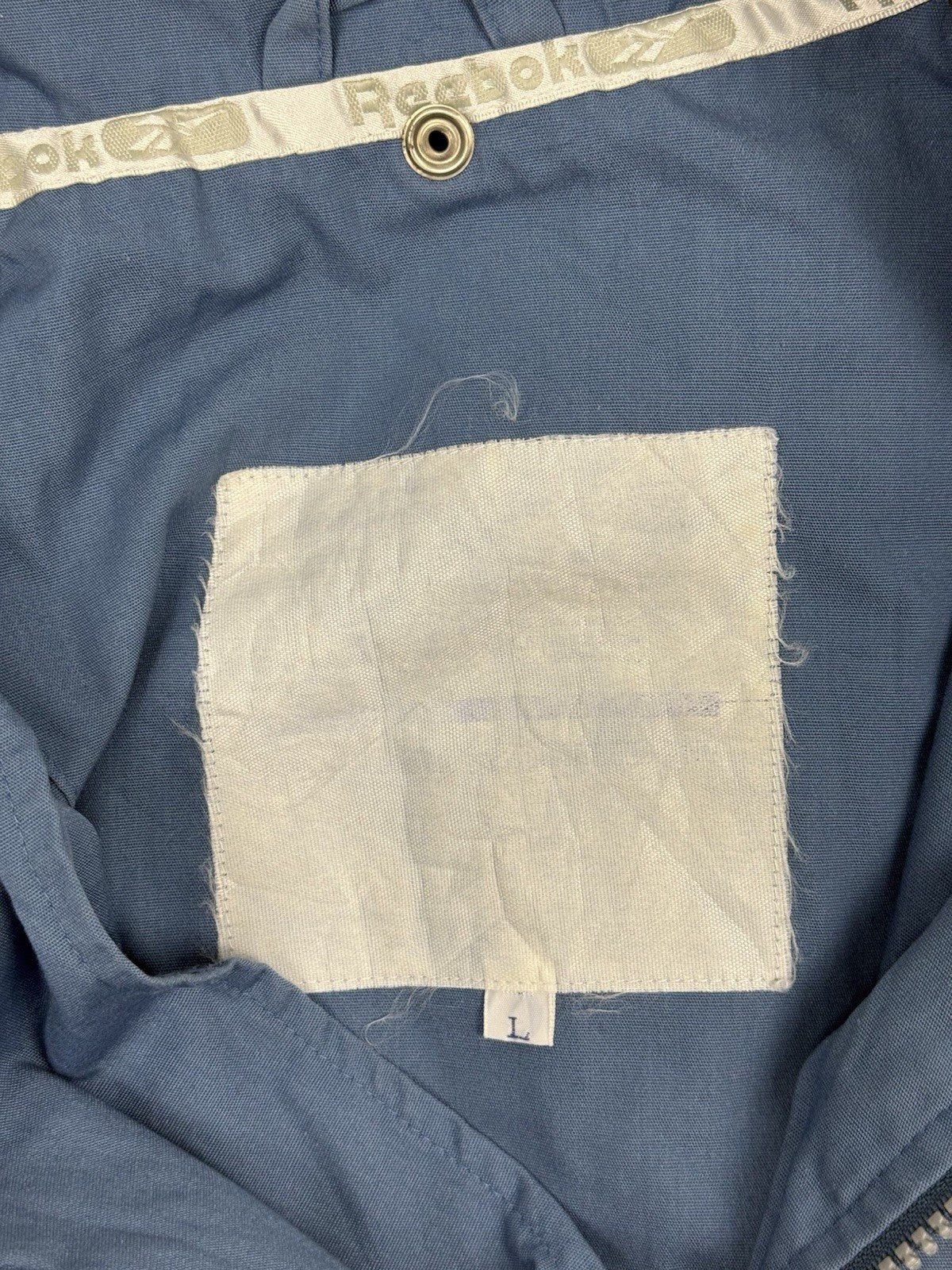 Reebok Blue Retro 1/4 Zip Pullover Jacket Large
