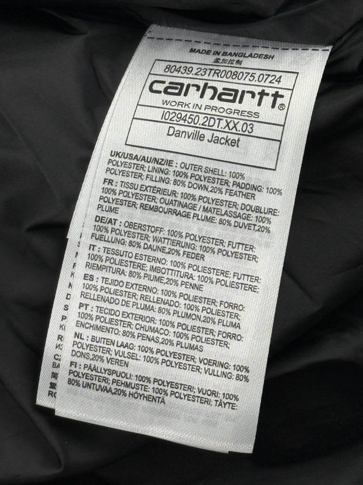 Carhartt WIP Danville Puffer Jacket Office Green/White