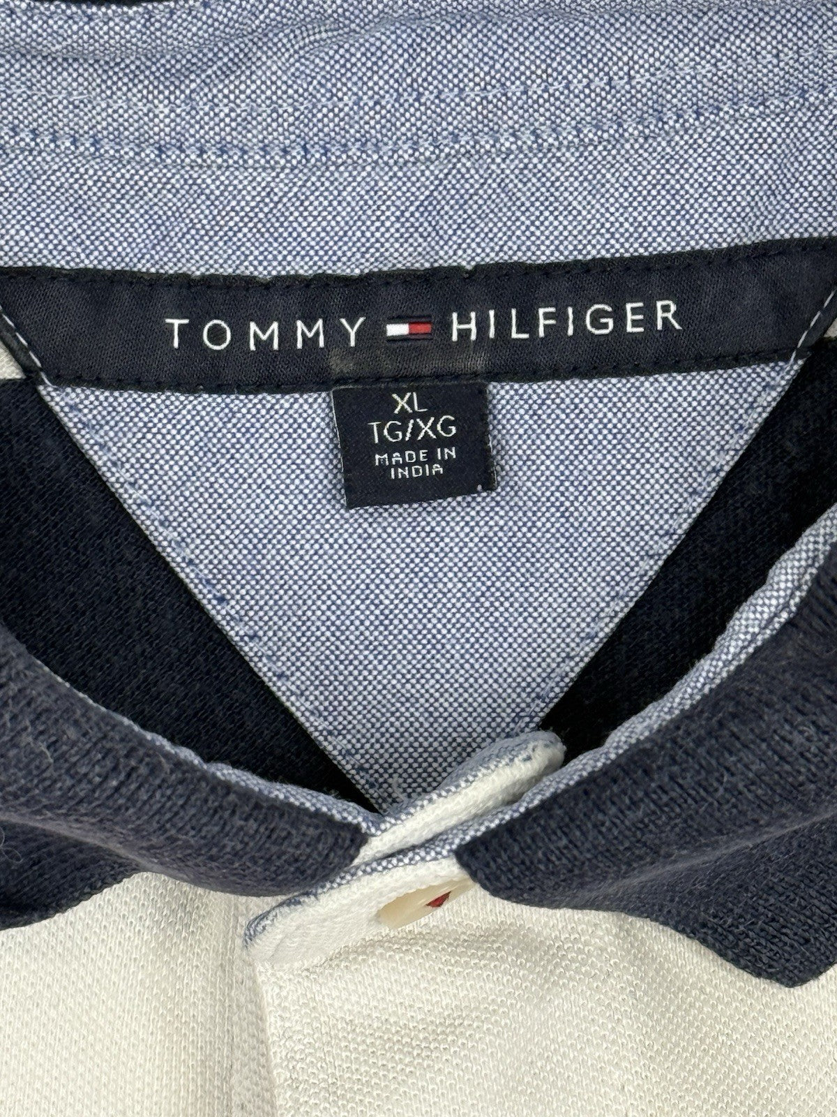 Tommy Hilfiger Retro Multicoloured Striped Polo Top XL