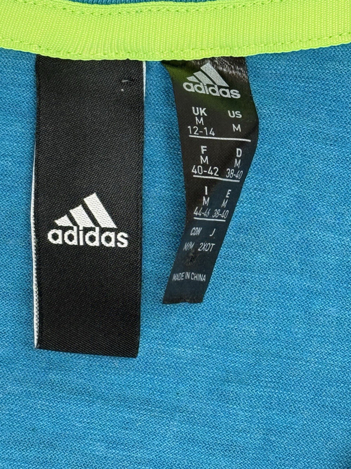 Adidas Blue V Neck Euro 2020 Volunteer Top Medium