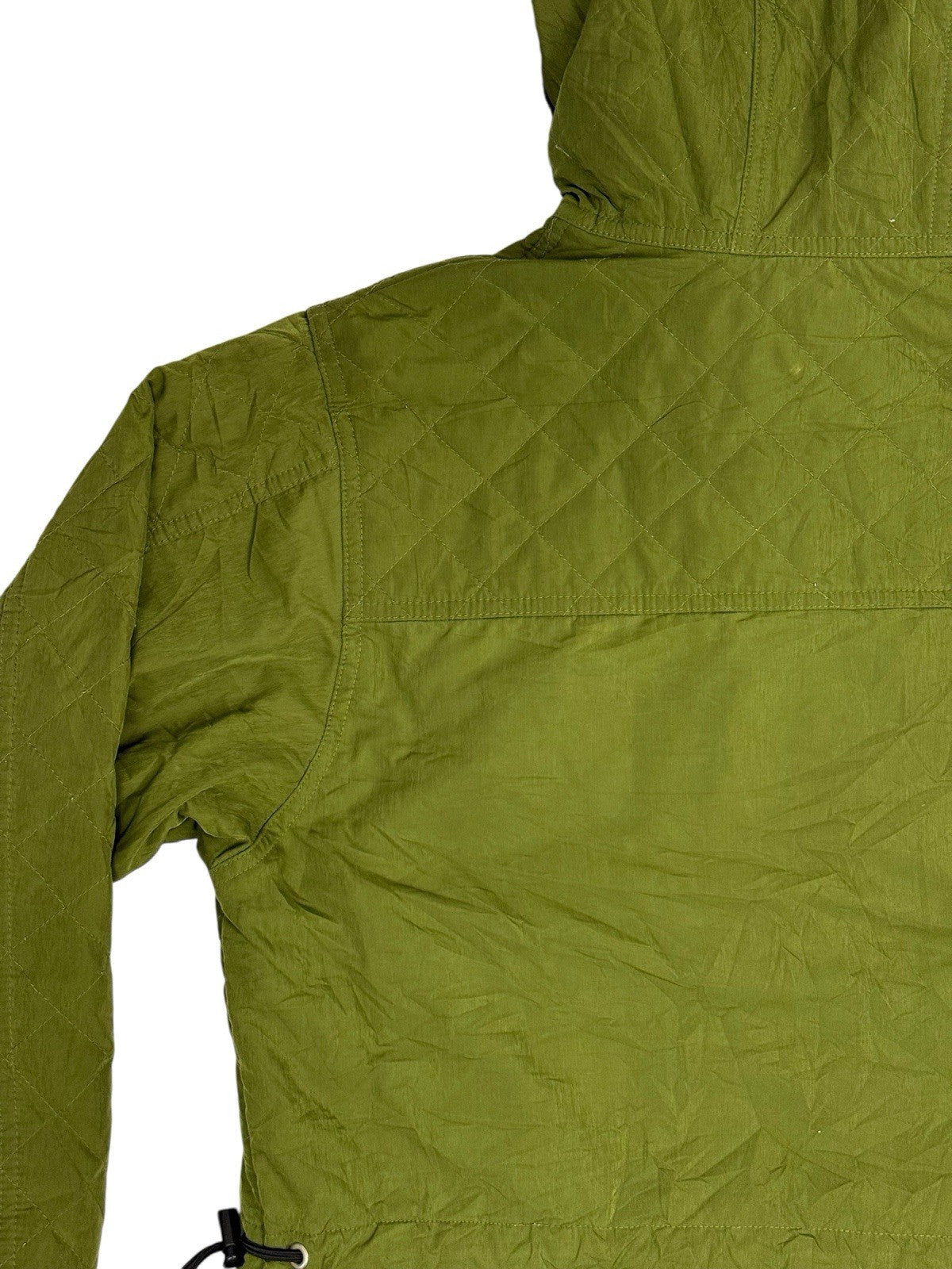 LL Bean Green Vintage Hooded Pullover Jacket Small