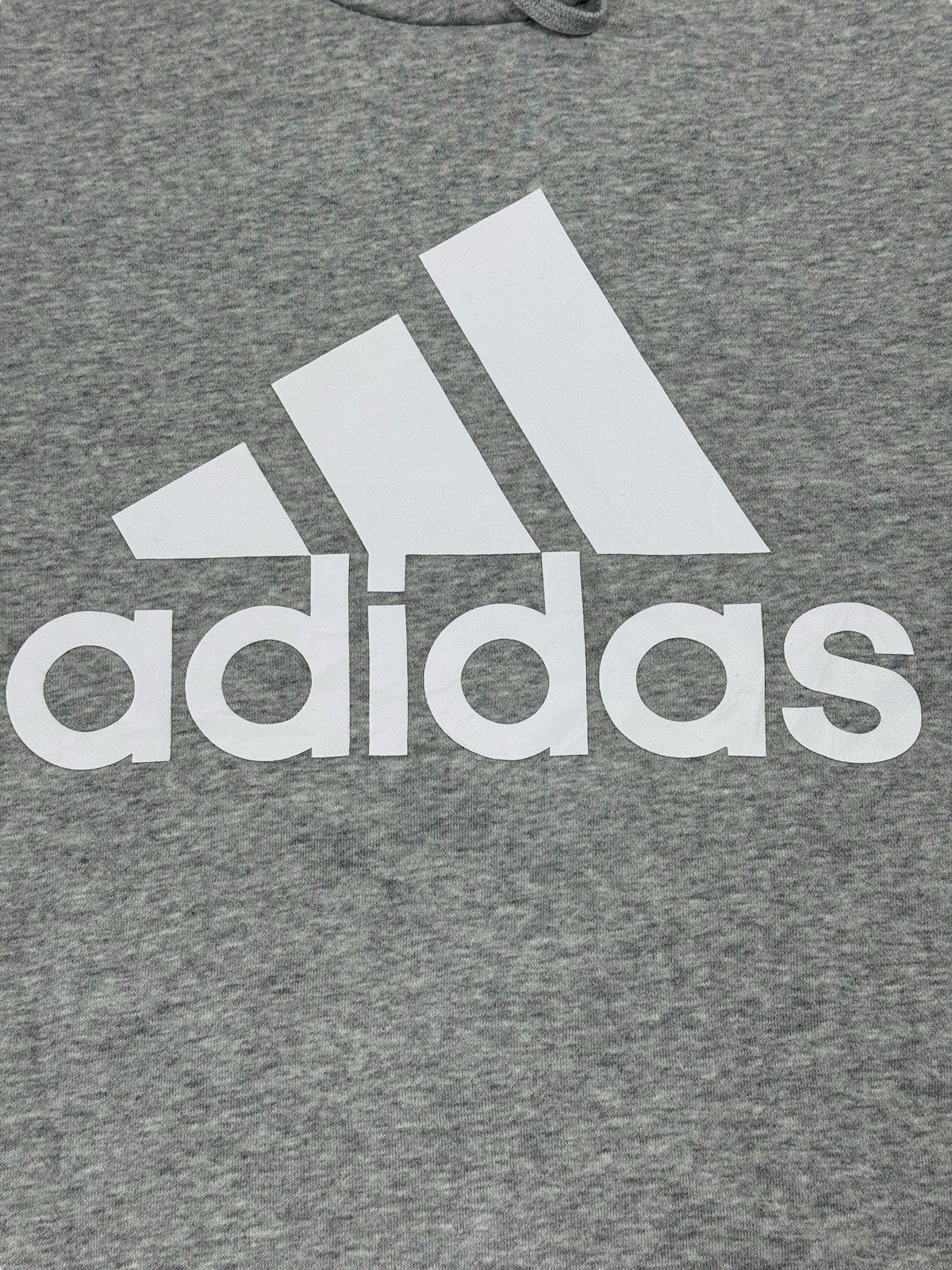 Adidas Grey Spellout Logo Hoodie 2XL