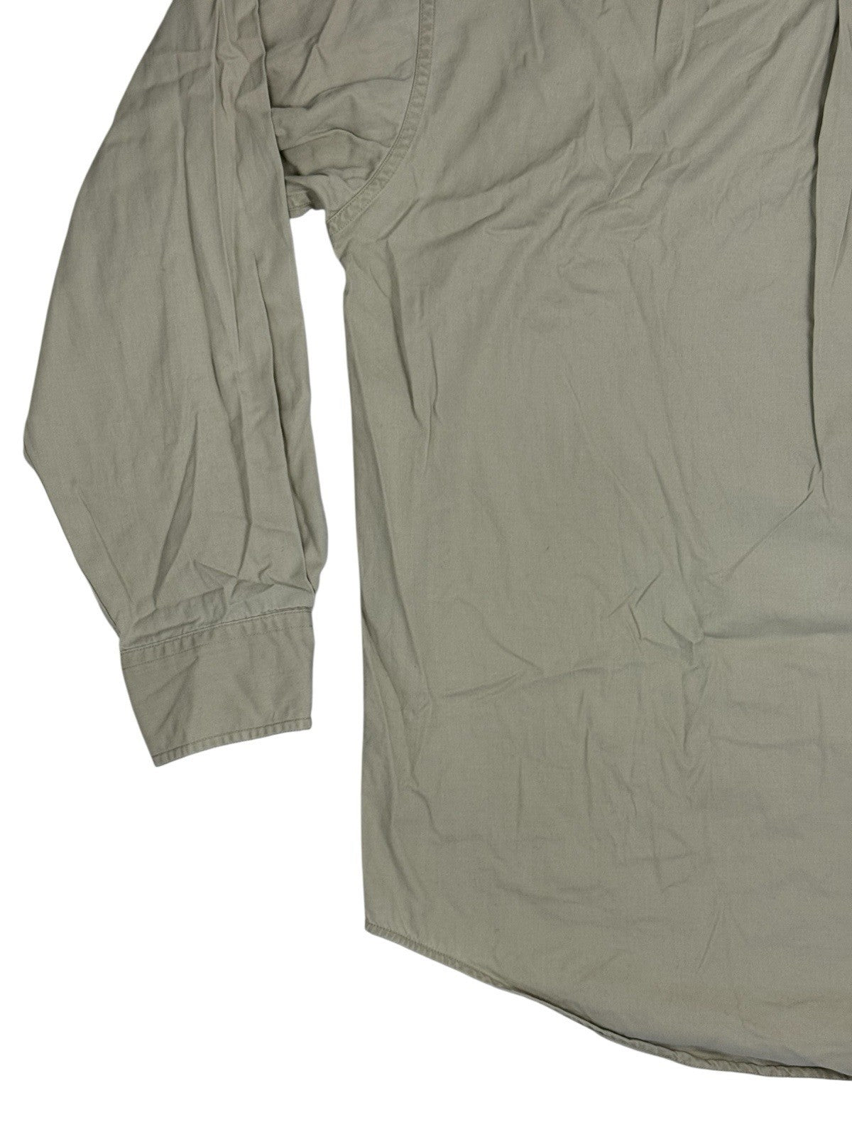 Chaps Ralph Lauren Retro Beige Cotton Shirt Medium
