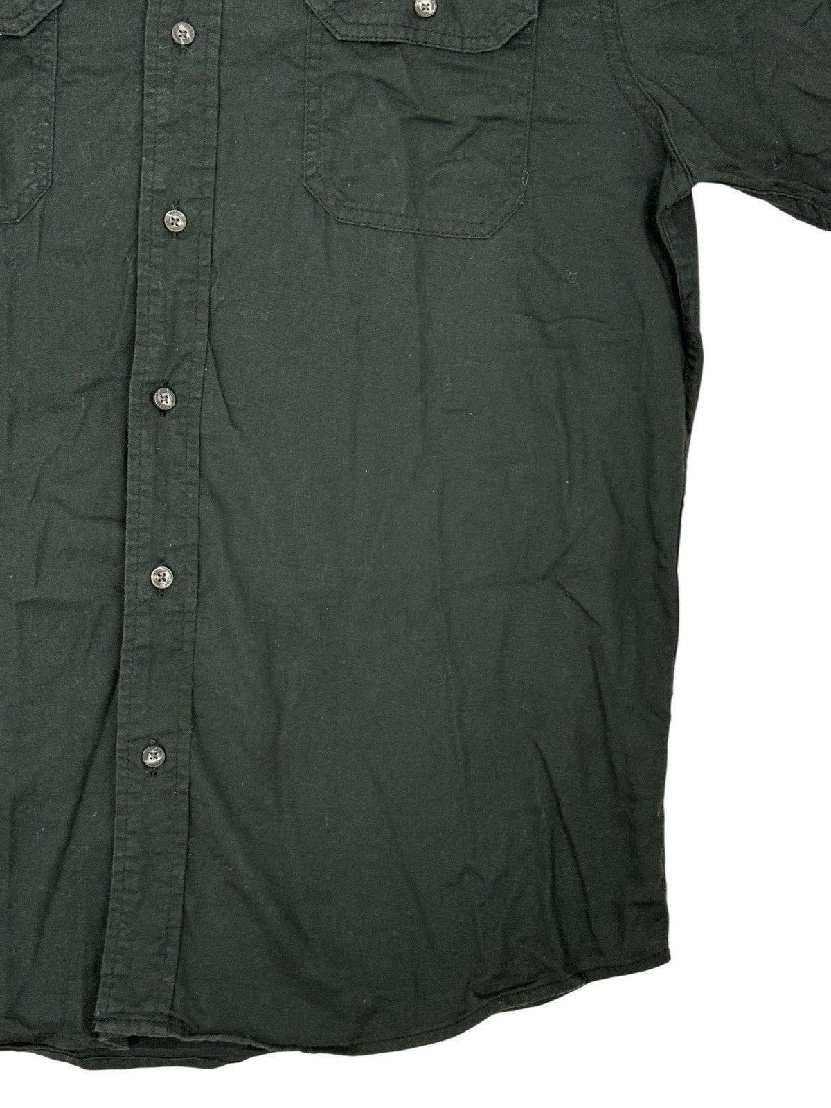 Wrangler Black Flex Comfort Short Sleeve Collared Shirt Medium