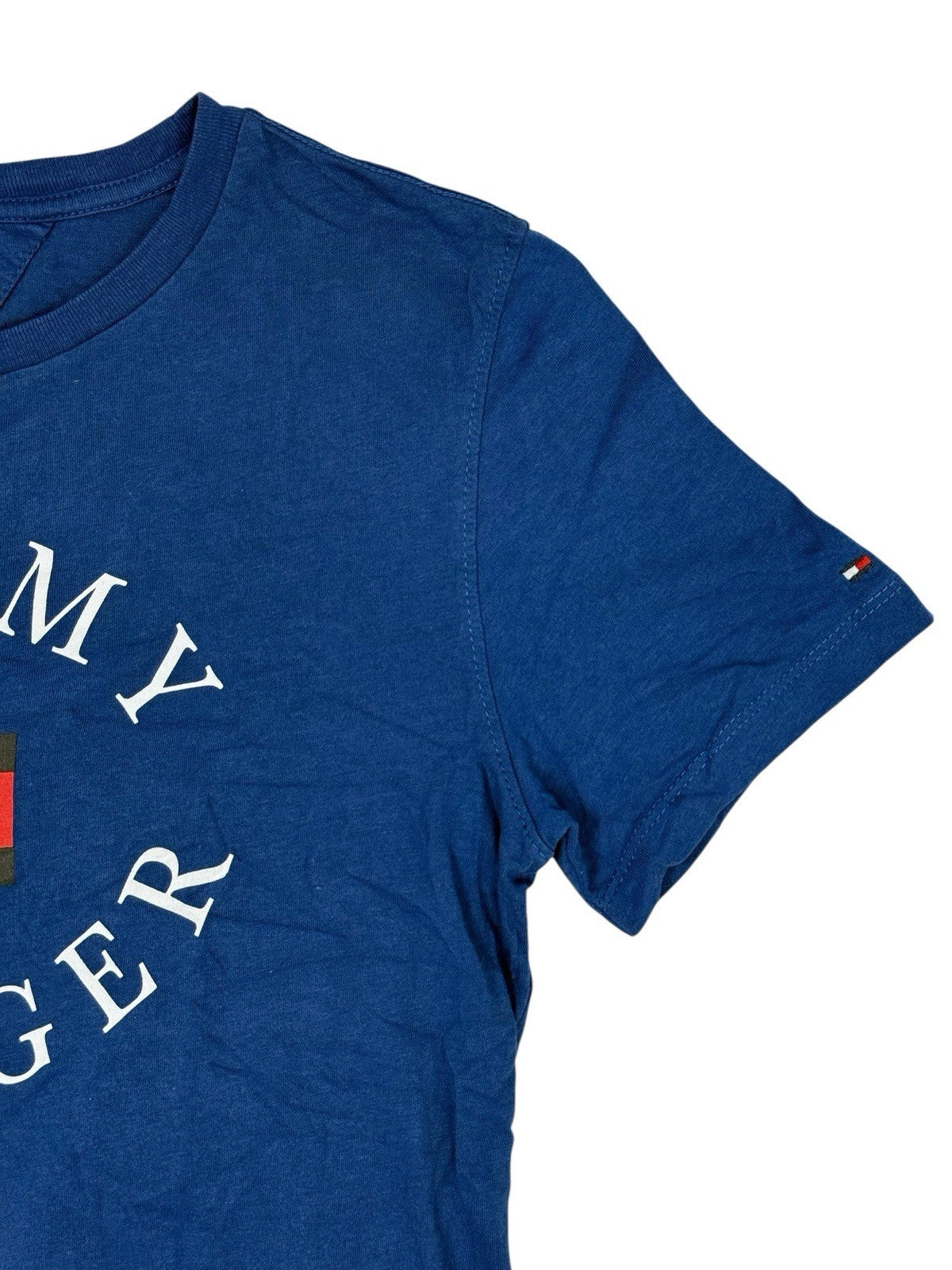 Tommy Hilfiger Blue Cotton Printed Top Youth Large (Age 14)