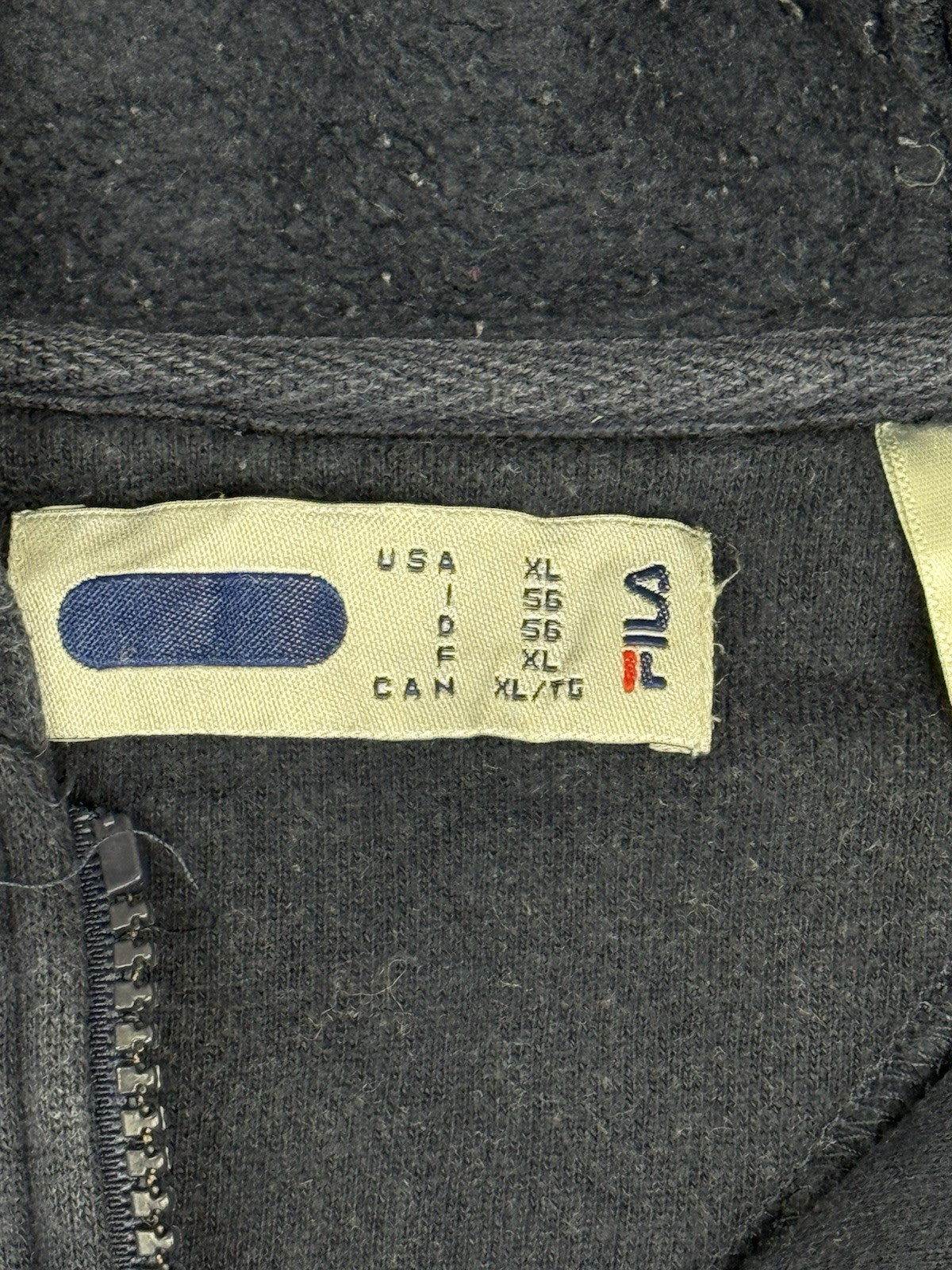 Fila Blue  Retro Zip Hoodie Jacket XL