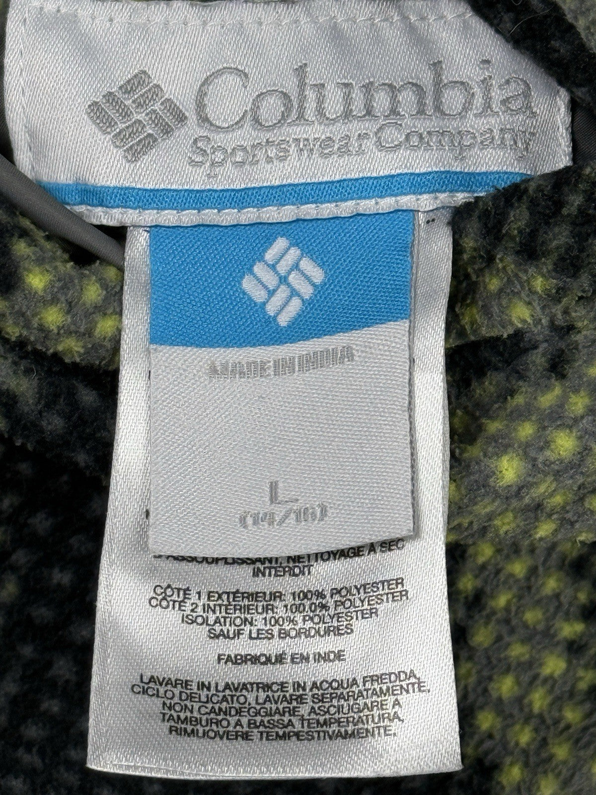Columbia Grey Reversible Puffer Hooded Jacket Youth Large (14/16)
