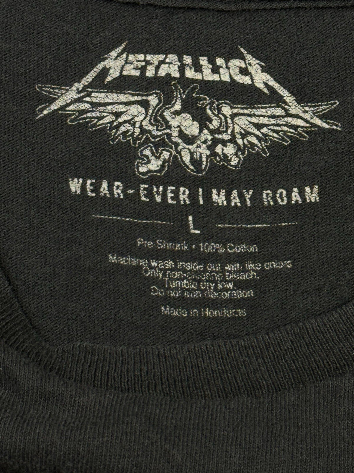 Metallica WorldWired Tour 2017 Concert Black Top Large