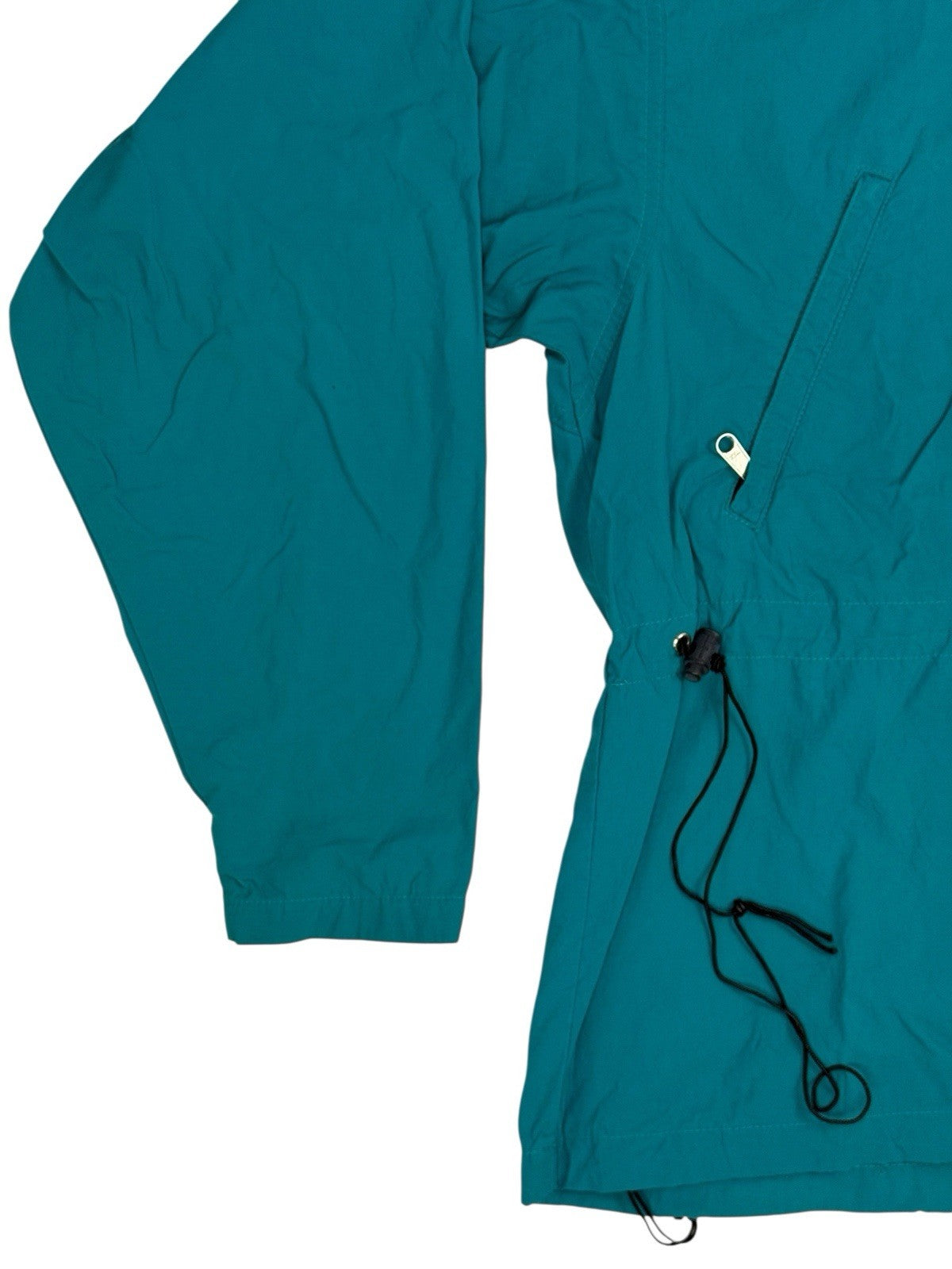 LL Bean Green Nylon Pullover Anorak Poncho Medium